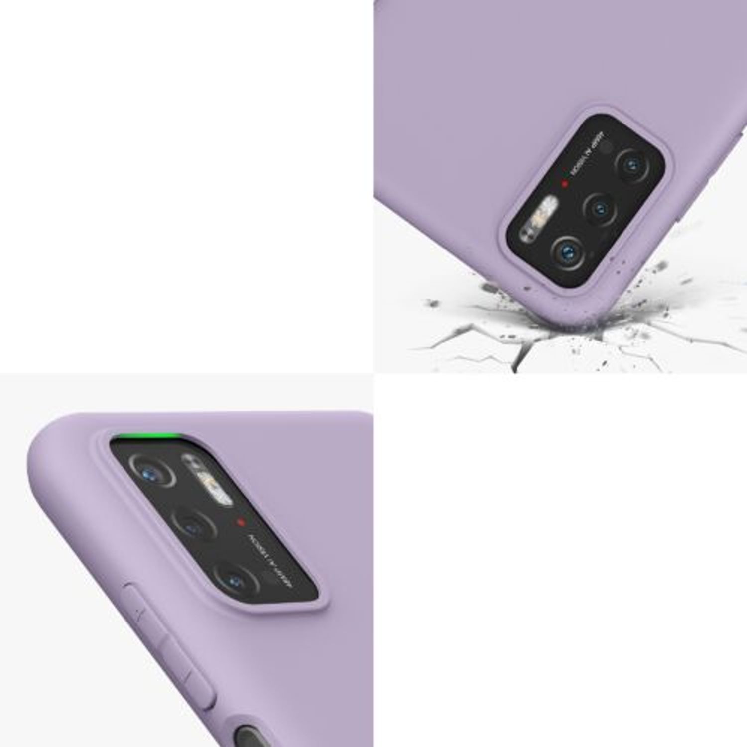 Husa pentru Xiaomi Poco M3 Pro (2021), Silicon, Mov, 55363.108, Kwmobile fotografia produsului View 7 L