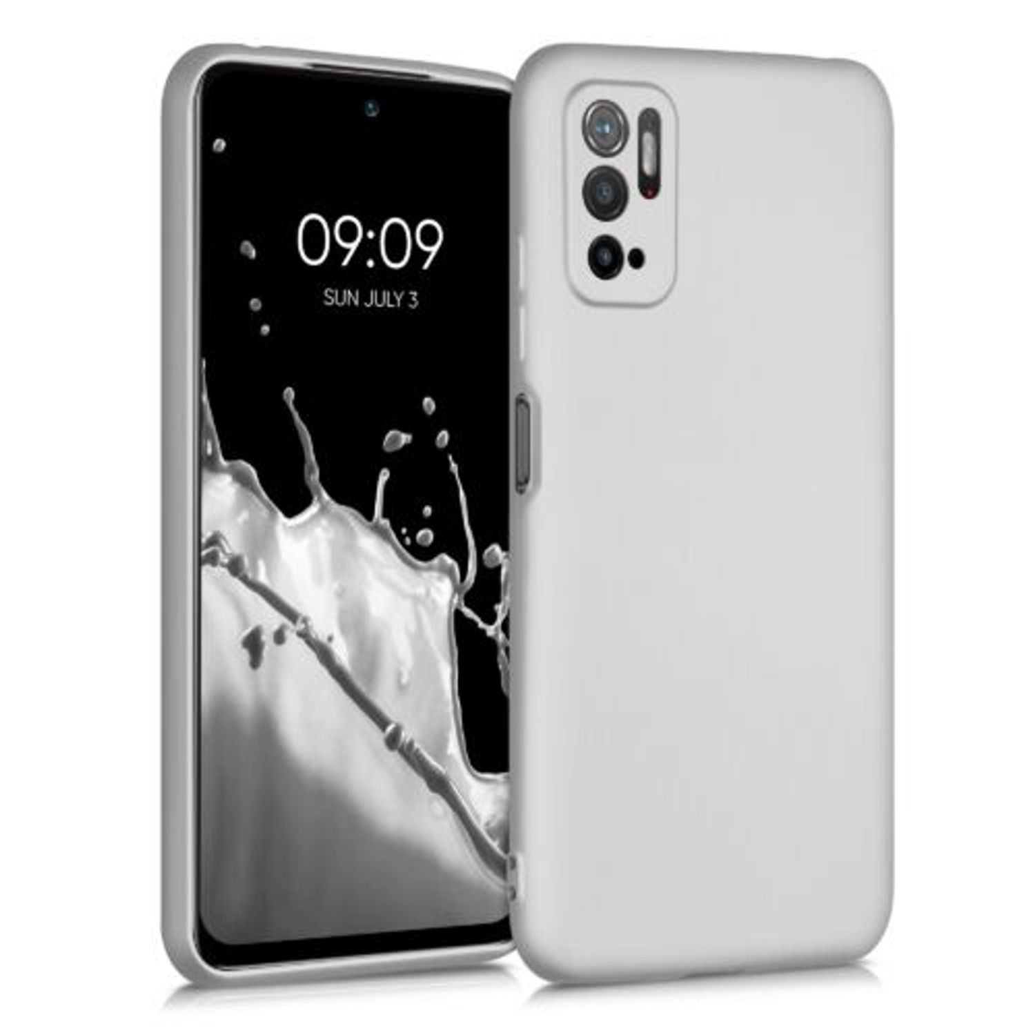 Husa pentru Xiaomi Poco M3 Pro (2021), Silicon, Silver, 55364.67, Kwmobile fotografia produsului