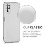 Husa pentru Xiaomi Poco M3 Pro (2021), Silicon, Silver, 55364.67, Kwmobile fotografia produsului View 5 S