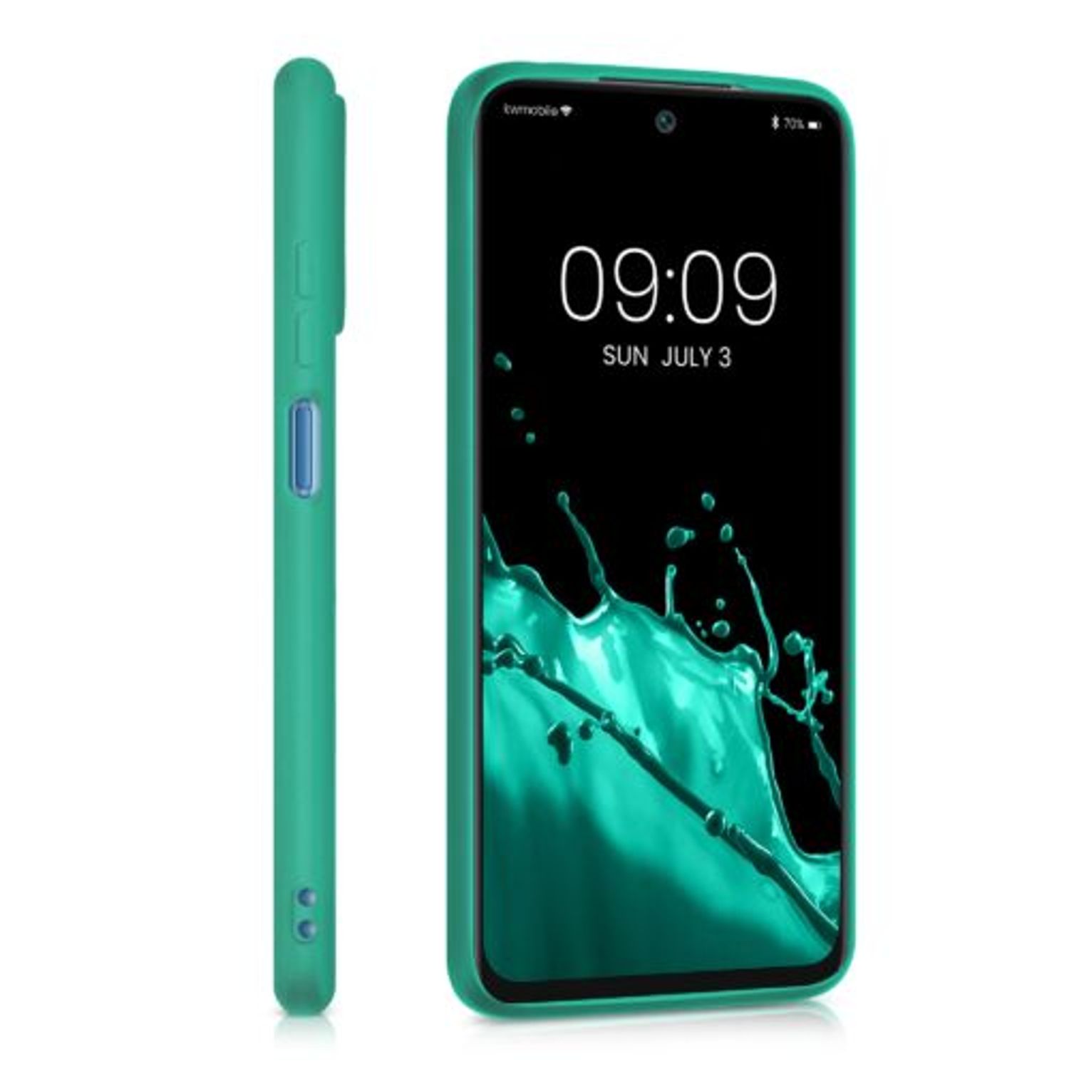 Husa pentru Xiaomi Redmi 10, Silicon, Verde, 56149.128, Kwmobile fotografia produsului View 5 L