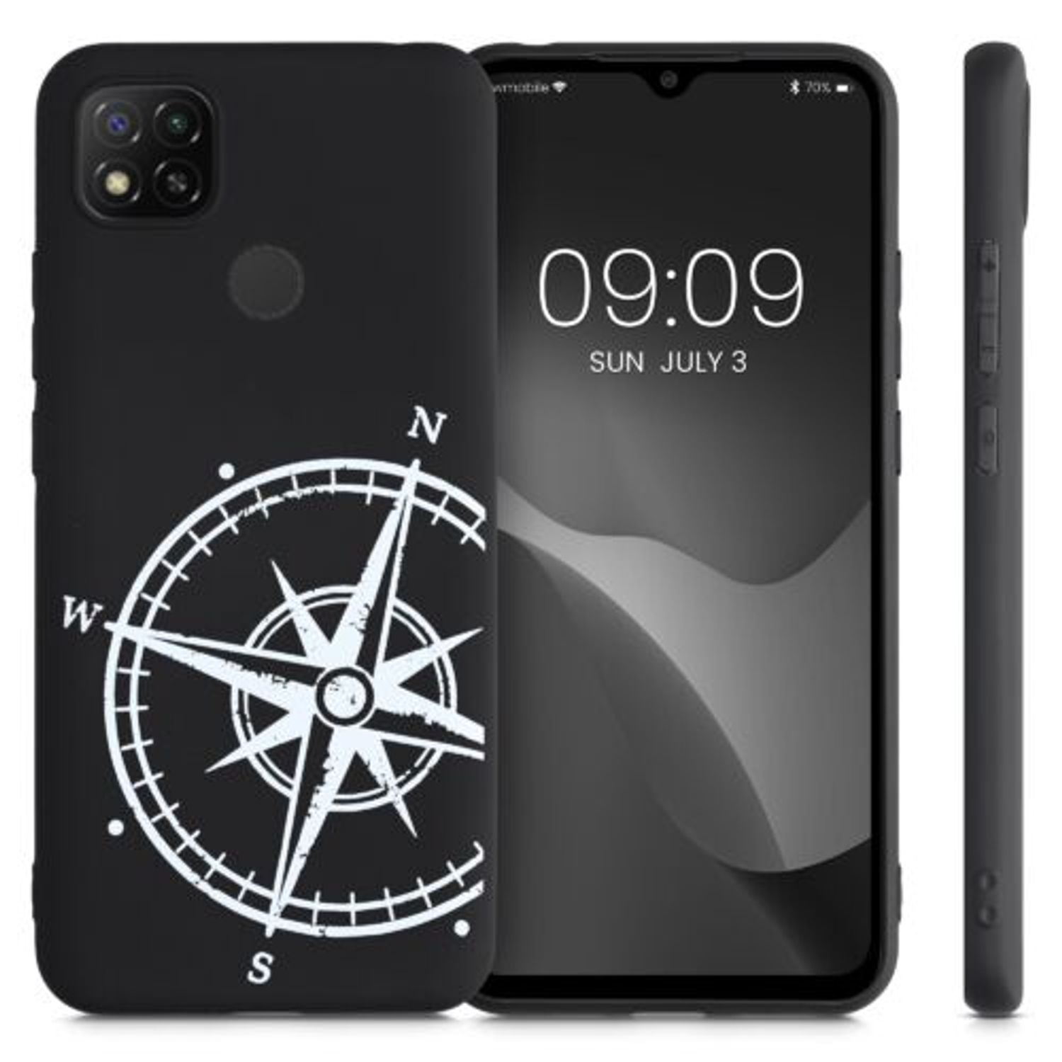 Husa pentru Xiaomi Redmi 9C, Silicon, Negru, 52851.04, Kwmobile fotografia produsului View 2 L