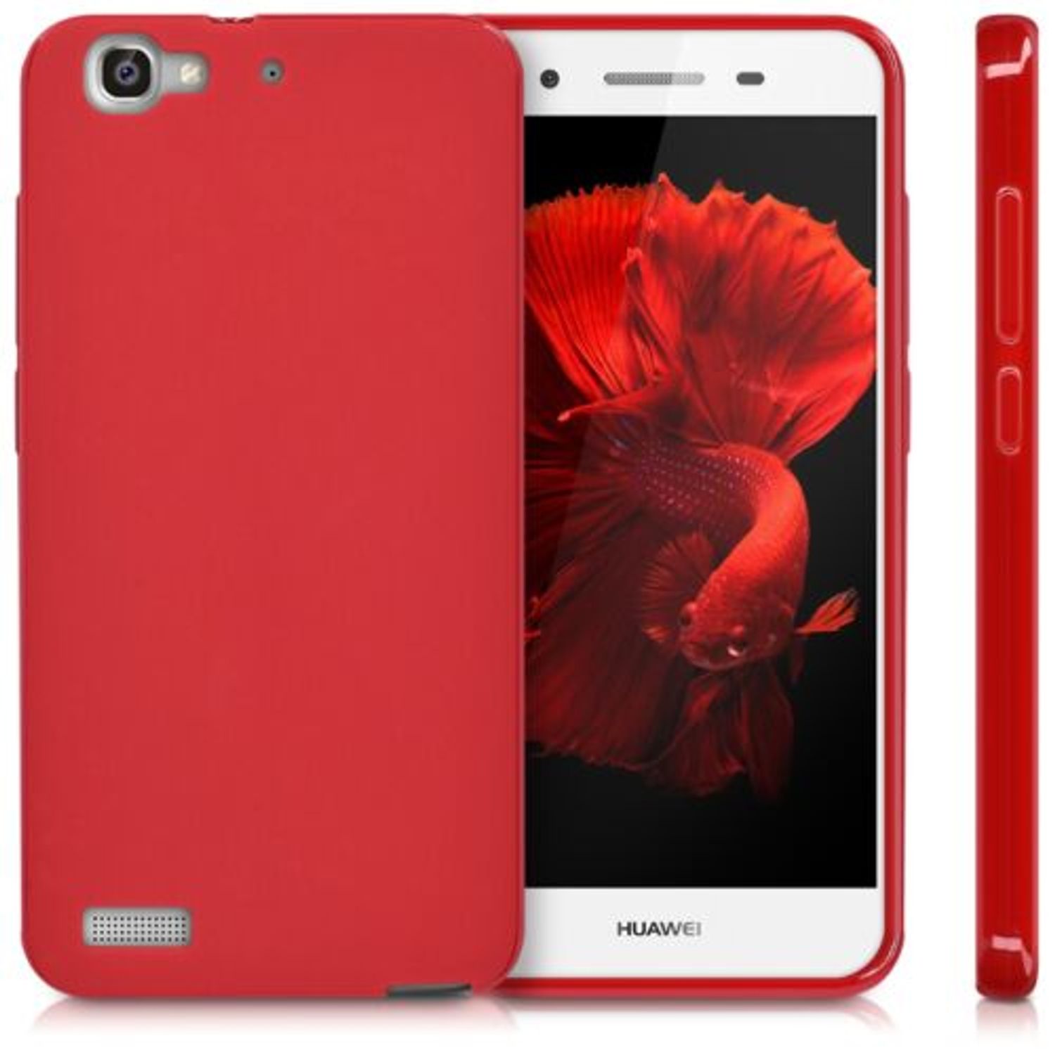 Husa pentru Huawei Enjoy 5s, Silicon, Rosu, 42247.51 fotografia produsului View 2 L