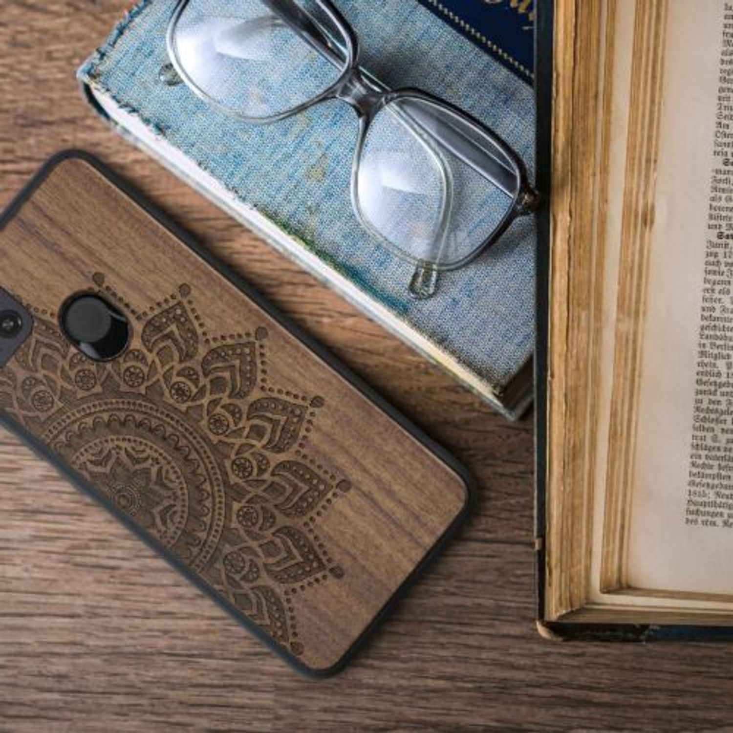 Husa pentru Xiaomi Redmi 9C, Lemn, Maro, 56789.01, Kwmobile fotografia produsului View 4 L