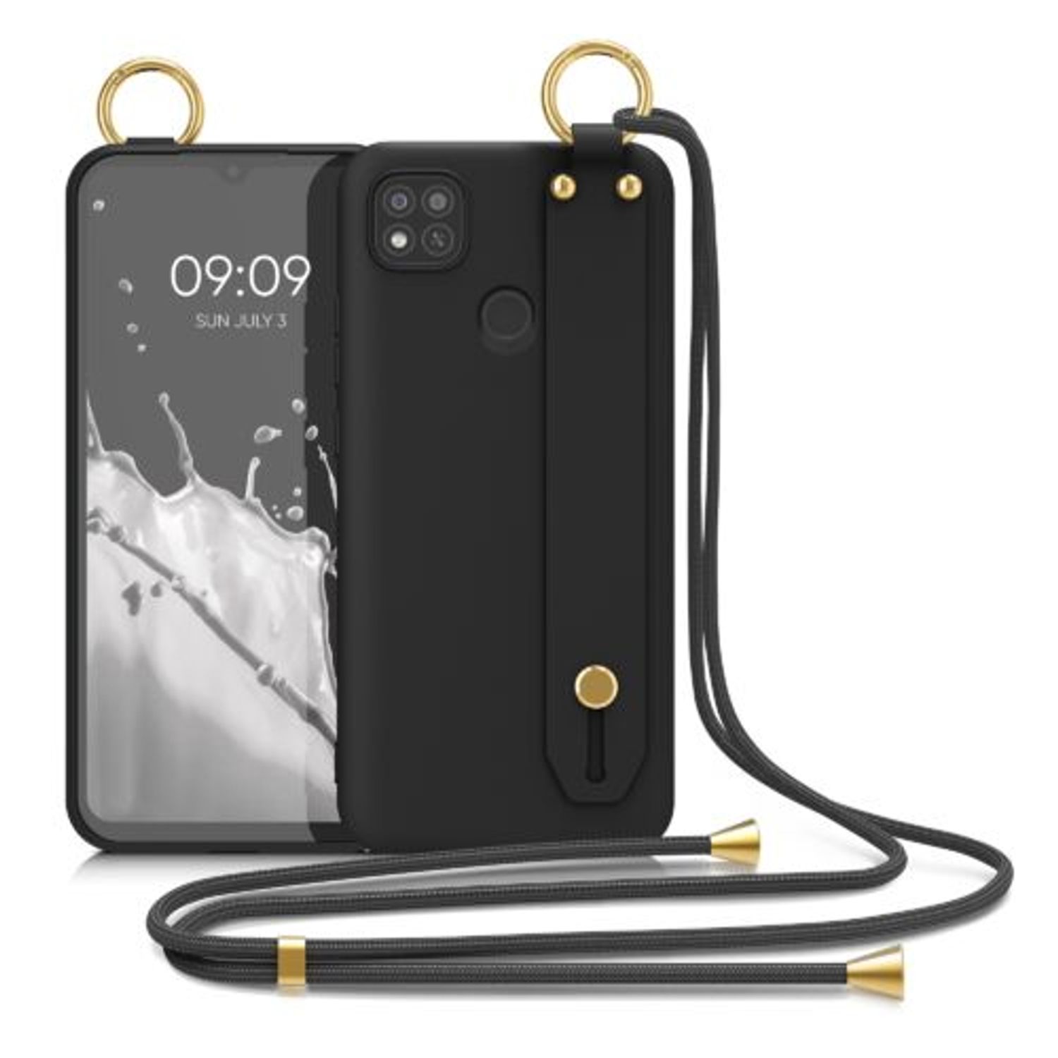 Husa pentru Xiaomi Redmi 9C, Silicon, Negru, 56482.01, Kwmobile fotografia produsului View 2 L