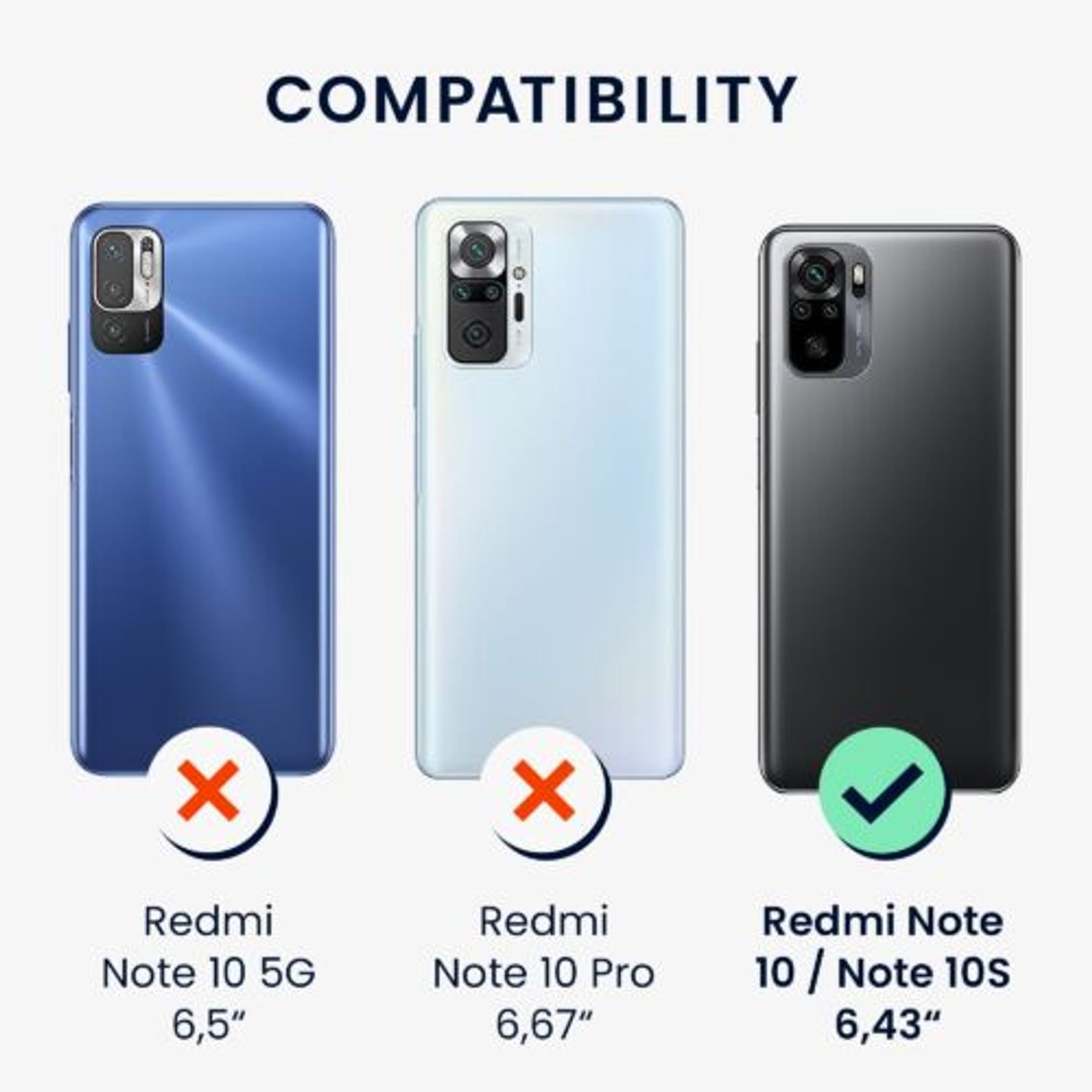 Husa pentru Xiaomi Redmi Note 10/Redmi Note 10S, Plastic, Albastru, 56501.17, Kwmobile fotografia produsului View 3 L
