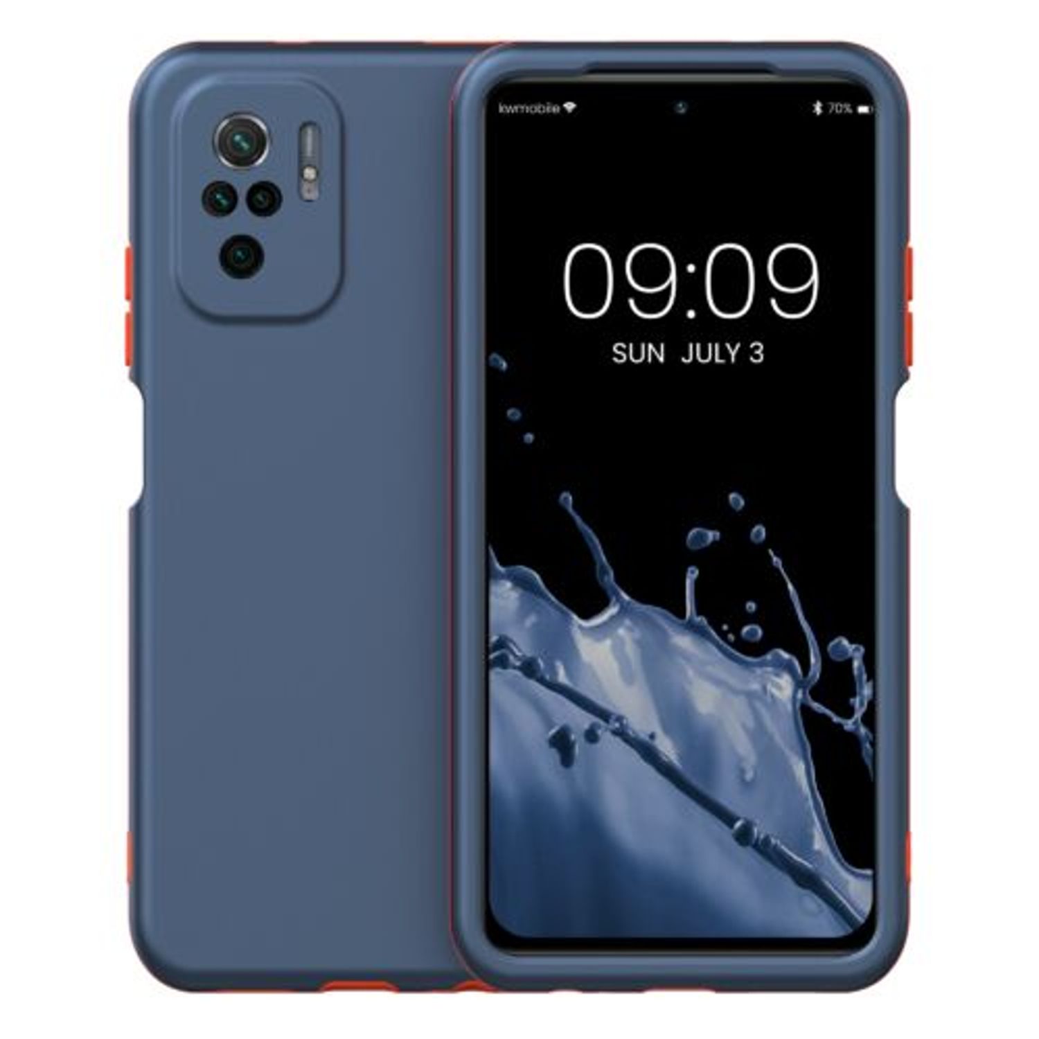 Husa pentru Xiaomi Redmi Note 10/Redmi Note 10S, Plastic, Albastru, 56501.17, Kwmobile fotografia produsului View 2 L