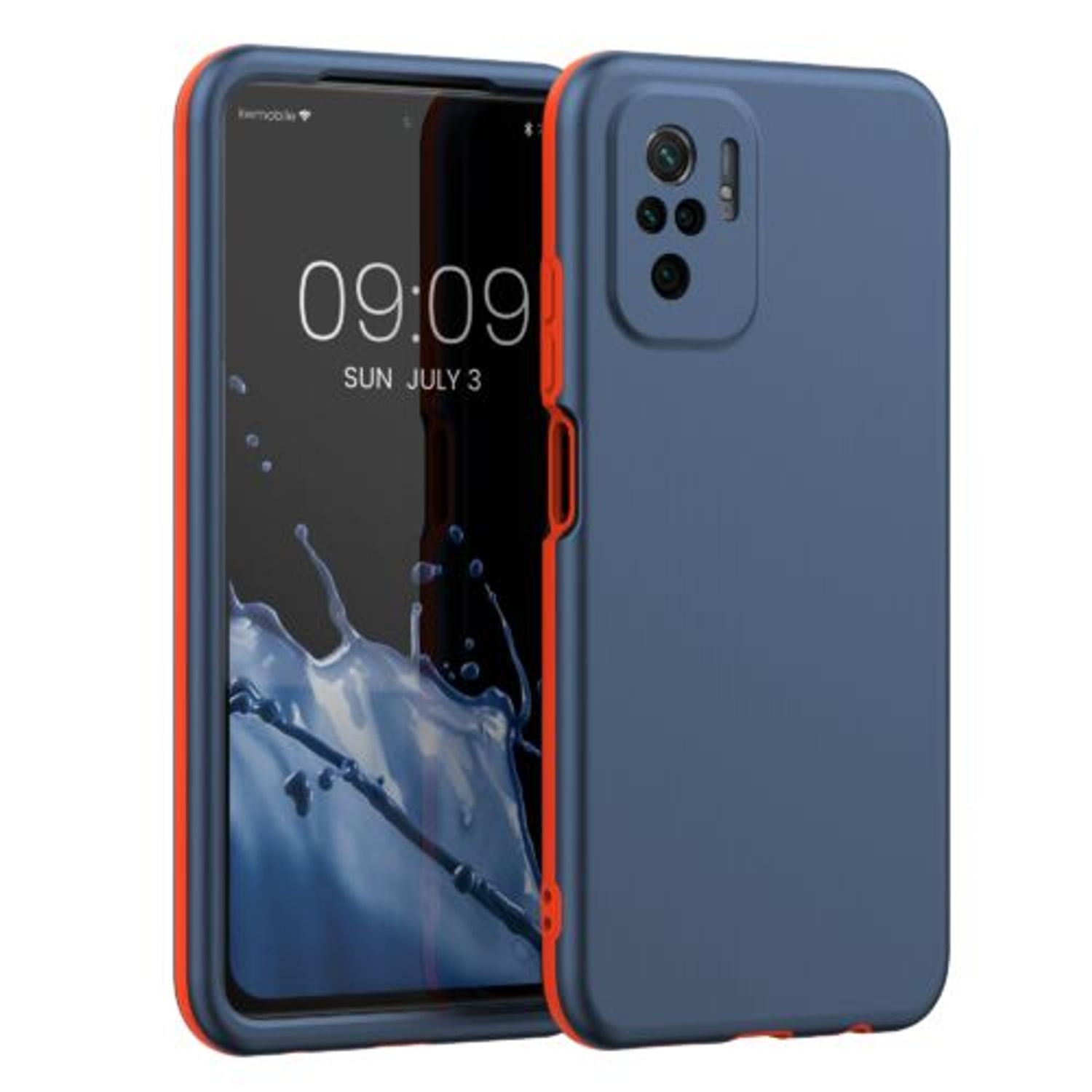 Husa pentru Xiaomi Redmi Note 10/Redmi Note 10S, Plastic, Albastru, 56501.17, Kwmobile fotografia produsului