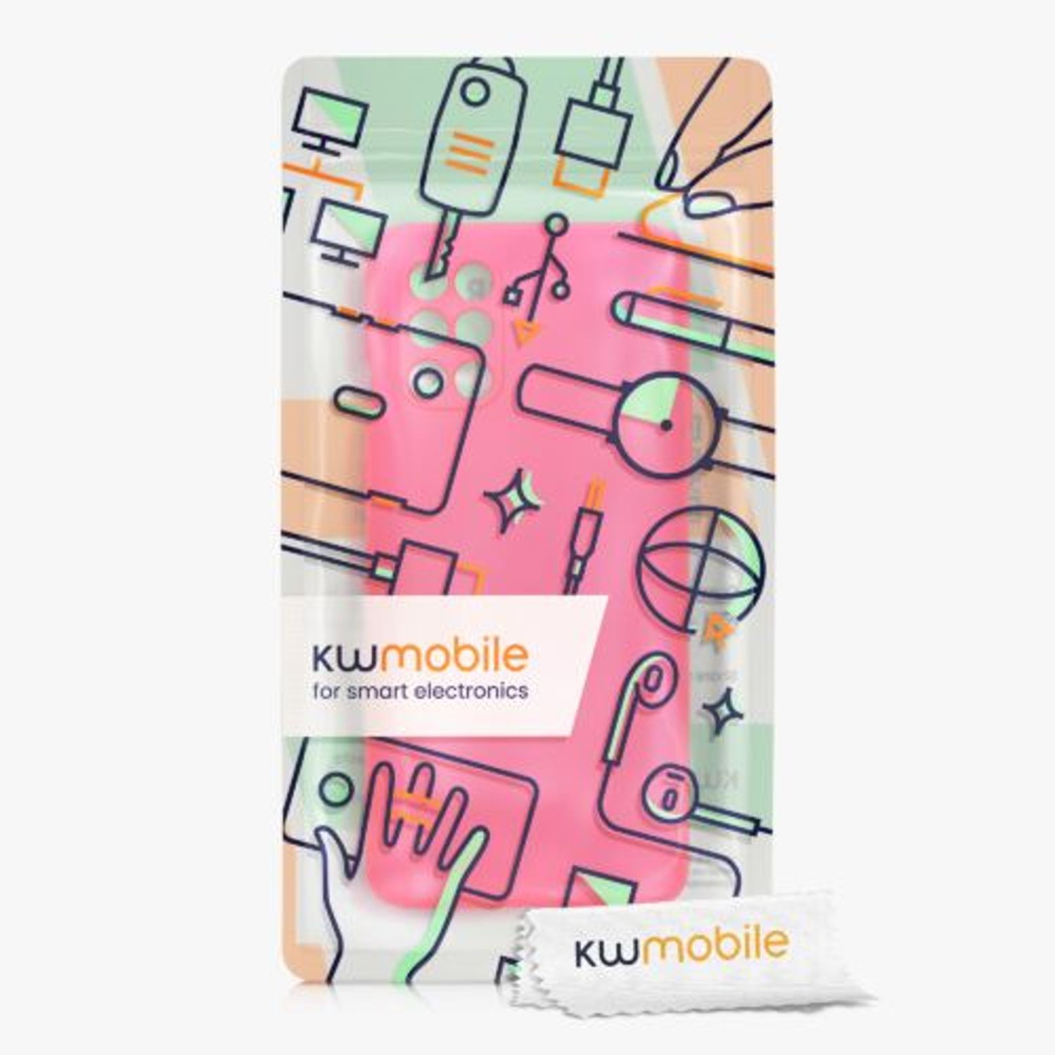 Husa Kwmobile pentru OnePlus 8T, Silicon, Roz, 55350.77 fotografia produsului View 5 L