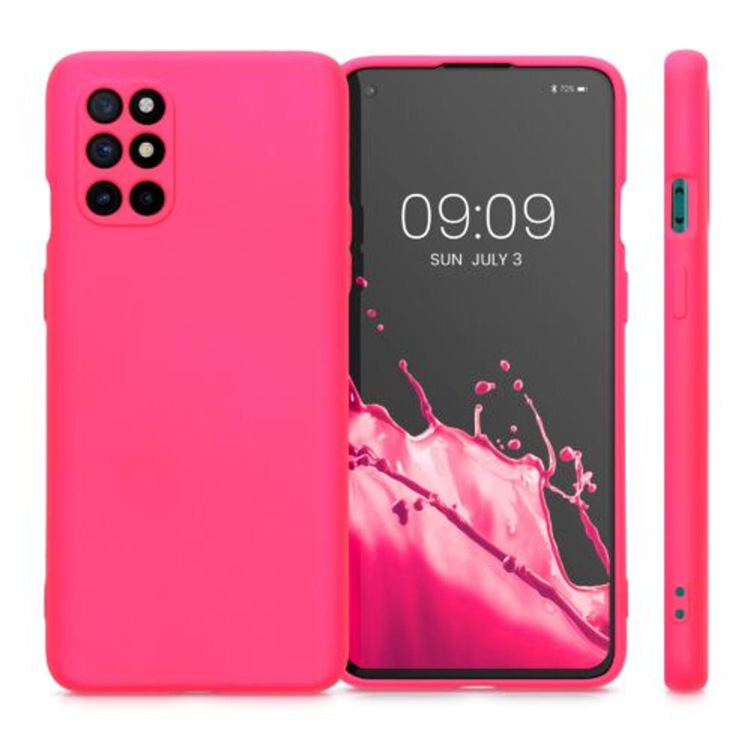 Husa Kwmobile pentru OnePlus 8T, Silicon, Roz, 55350.77 fotografia produsului