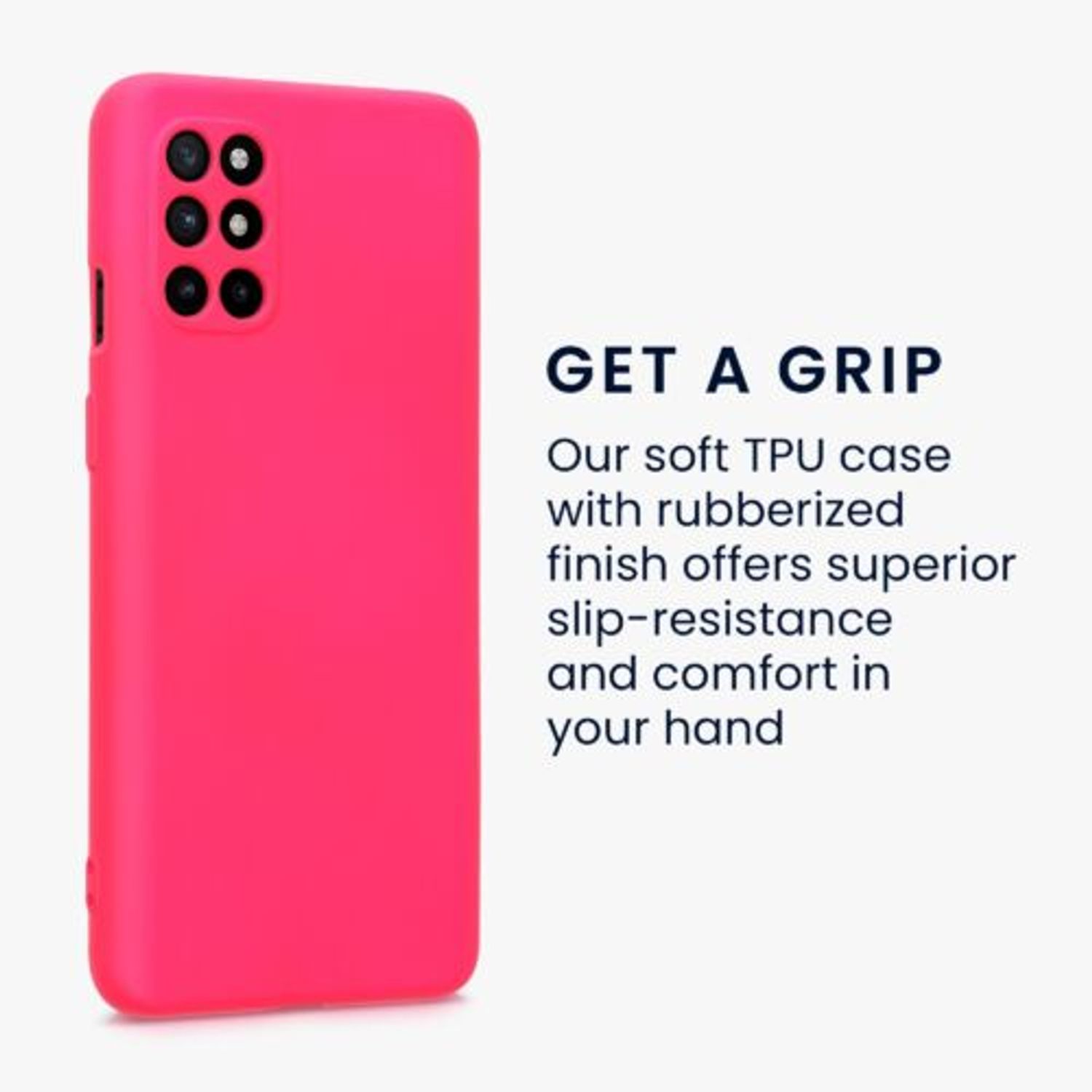 Husa Kwmobile pentru OnePlus 8T, Silicon, Roz, 55350.77 fotografia produsului View 6 L