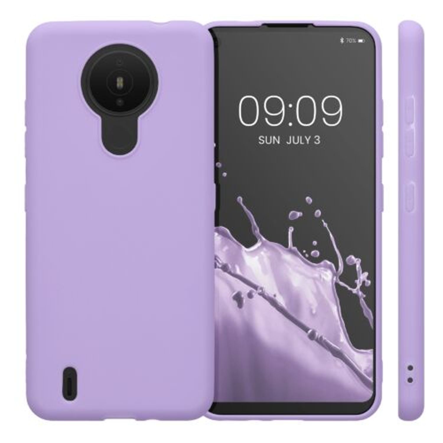 Husa Kwmobile pentru Nokia 1.4, Silicon, Mov, 54468.108 fotografia produsului
