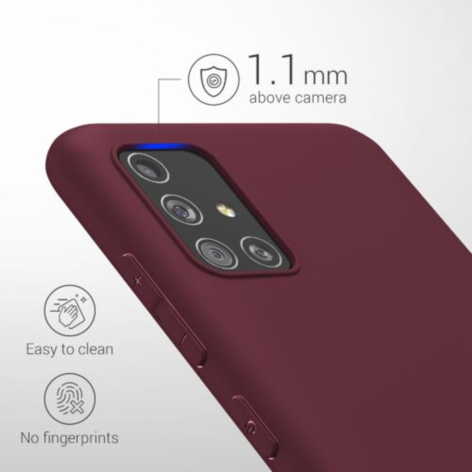 Husa Kwmobile pentru Samsung Galaxy A51, Silicon, Violet, 51196.190 fotografia produsului View 13 L