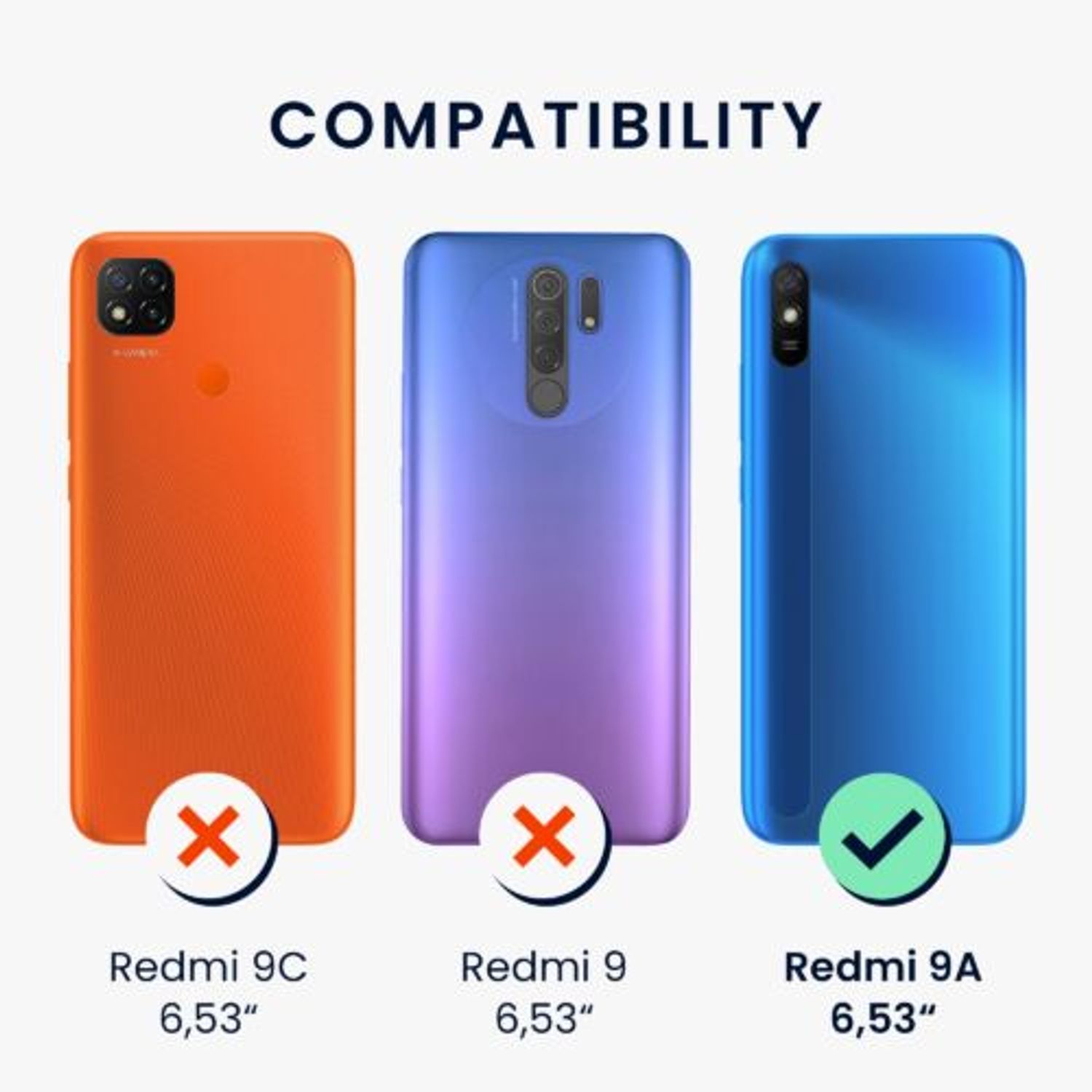 Husa Kwmobile pentru Xiaomi Redmi 9A/Redmi 9AT, Silicon, Crem, 56570.10 fotografia produsului View 4 L