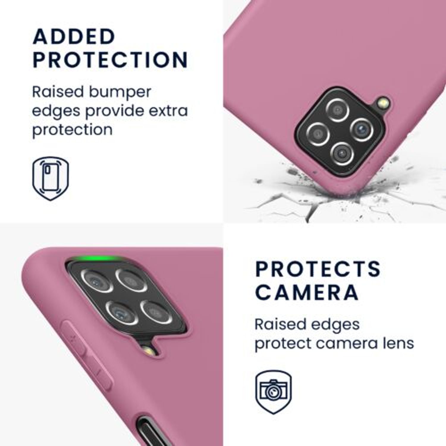 Husa Kwmobile pentru Samsung Galaxy A22, Silicon, Violet, 55493.167 fotografia produsului View 6 L