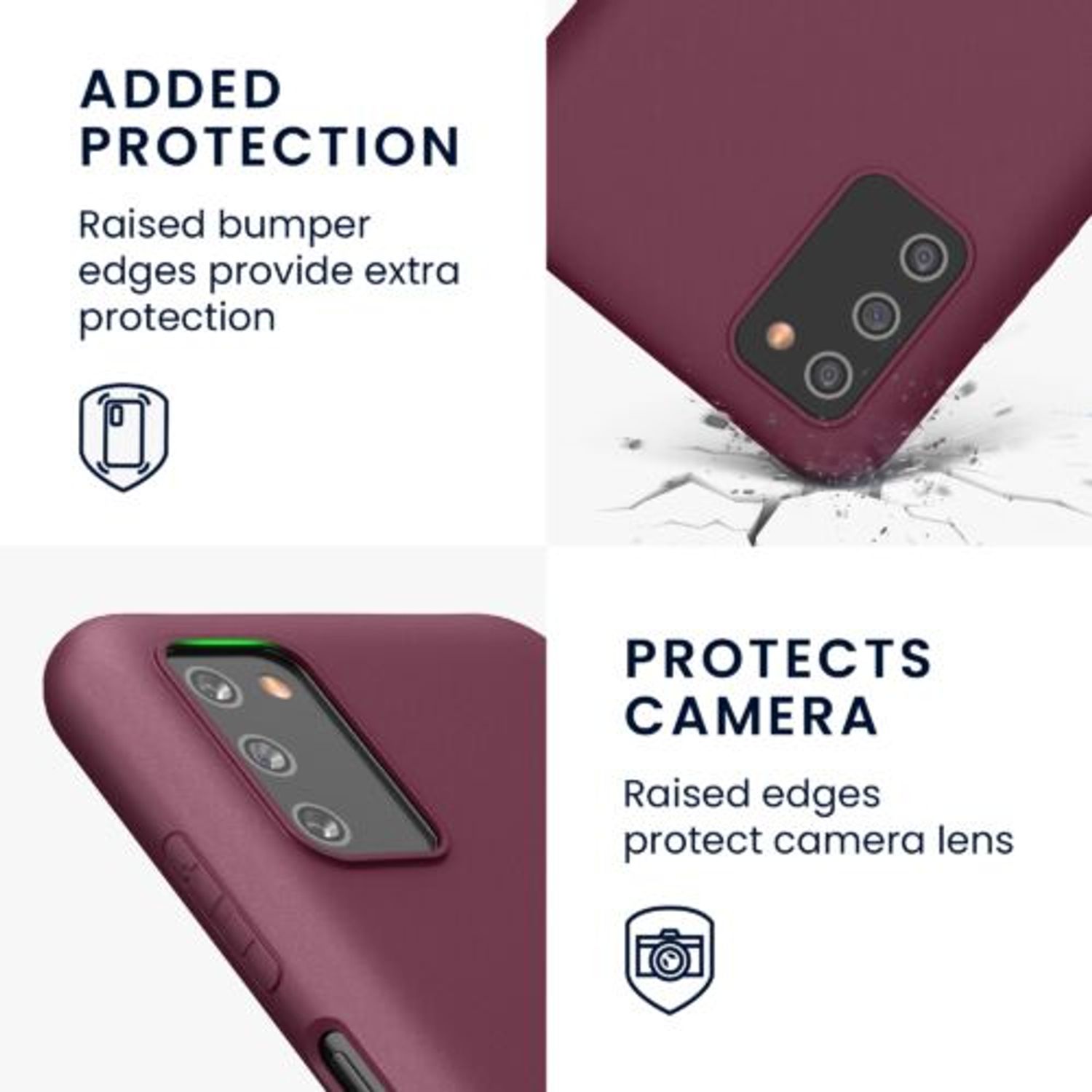 Husa Kwmobile pentru Samsung Galaxy A03s, Silicon, Violet, 56517.187 fotografia produsului View 3 L