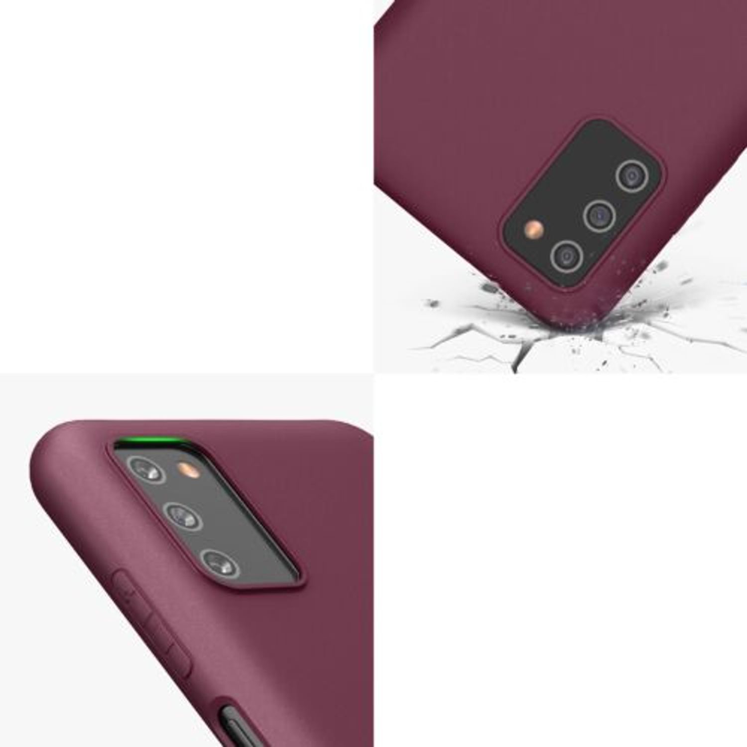 Husa Kwmobile pentru Samsung Galaxy A03s, Silicon, Violet, 56517.187 fotografia produsului View 7 L