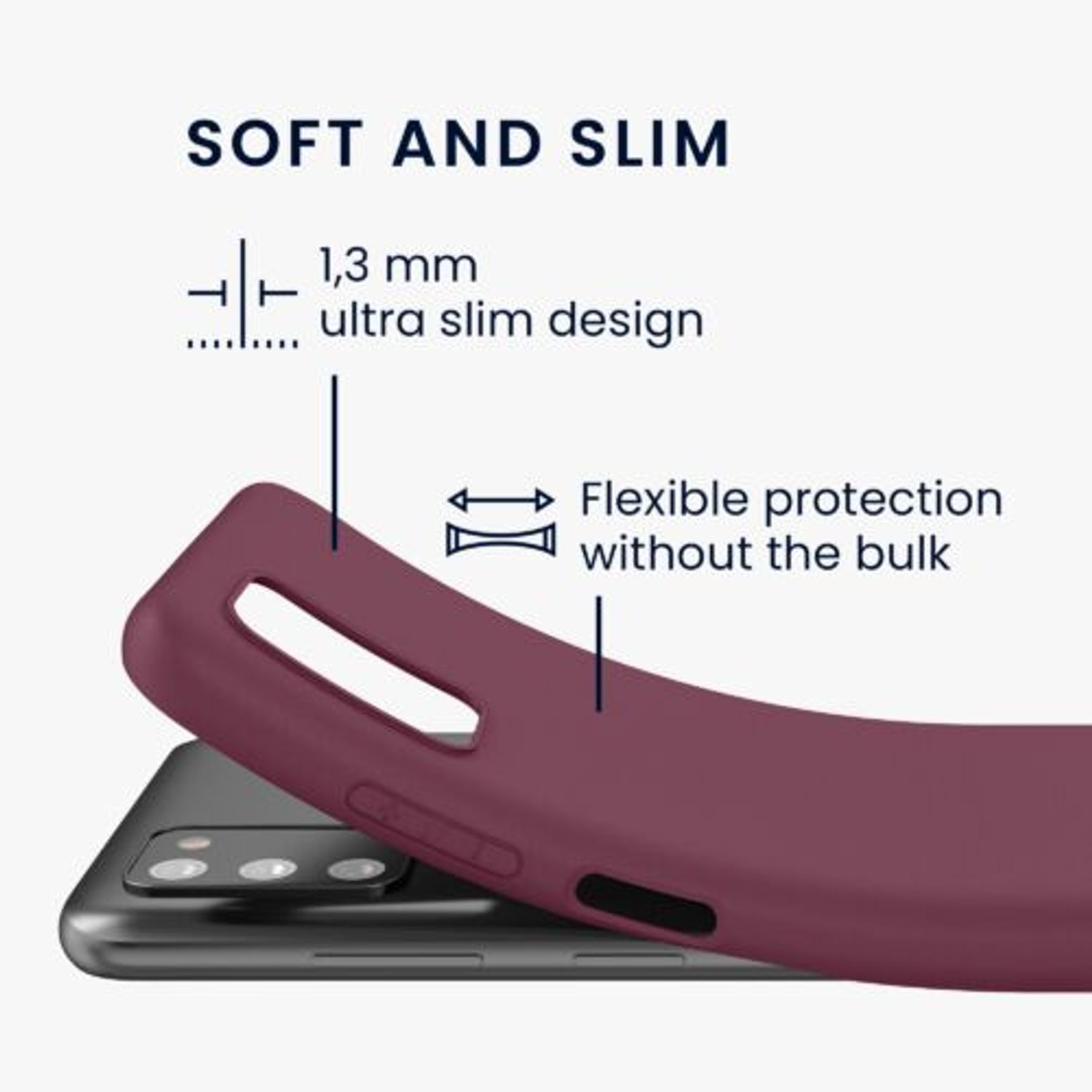 Husa Kwmobile pentru Samsung Galaxy A03s, Silicon, Violet, 56517.187 fotografia produsului View 2 L
