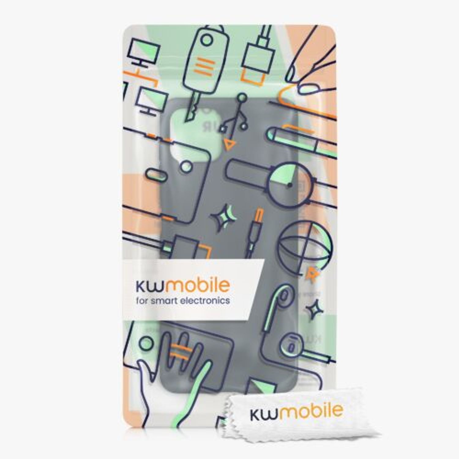 Husa Kwmobile pentru Samsung Galaxy A22, Silicon, Gri, 55493.186 fotografia produsului View 5 L