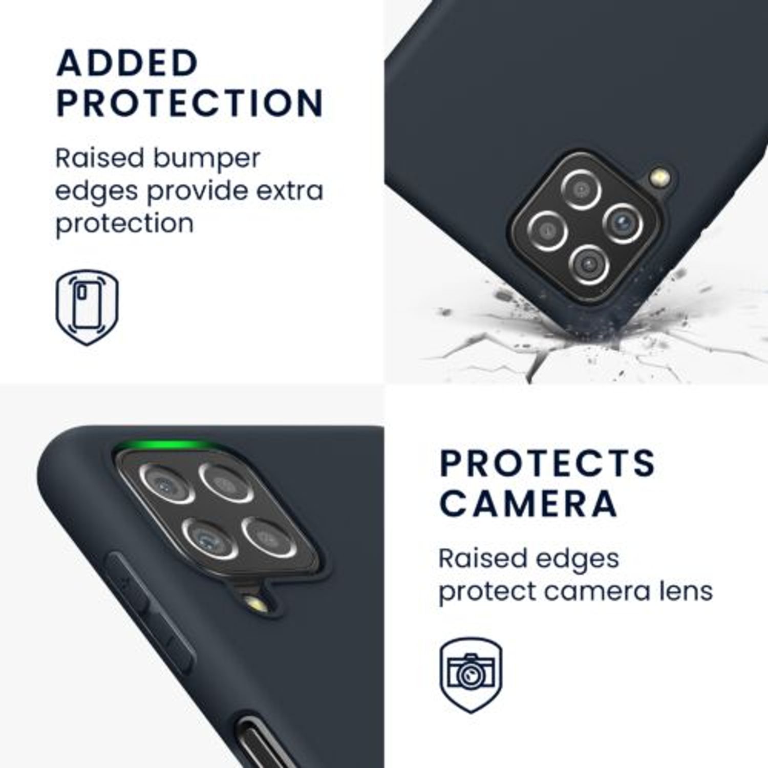 Husa Kwmobile pentru Samsung Galaxy A22, Silicon, Gri, 55493.186 fotografia produsului View 8 L
