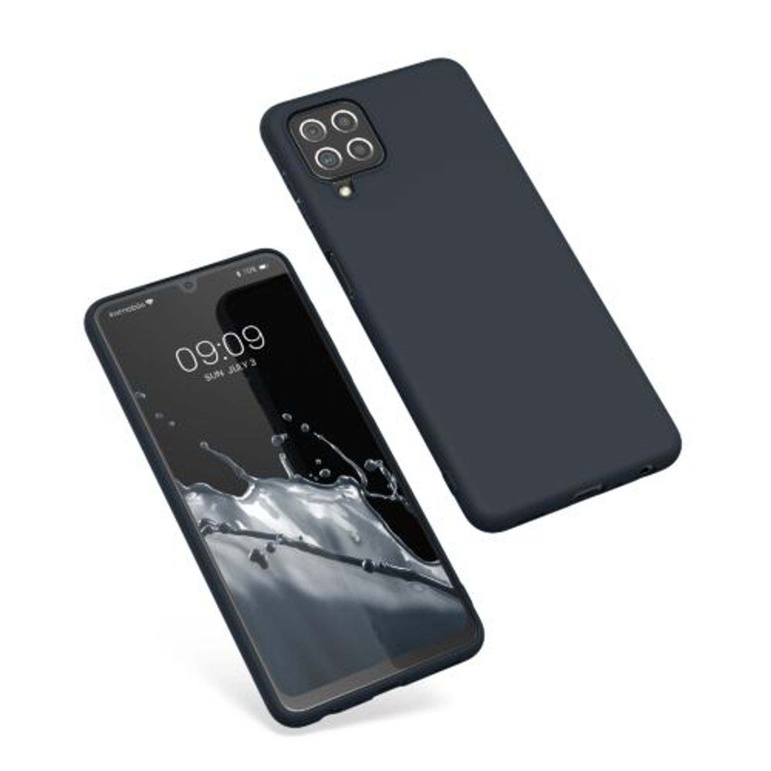 Husa Kwmobile pentru Samsung Galaxy A22, Silicon, Gri, 55493.186 fotografia produsului