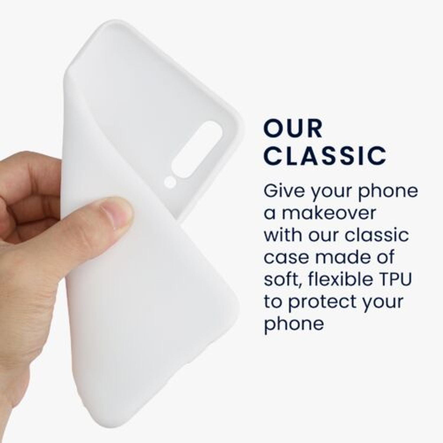 Husa Kwmobile pentru Samsung Galaxy A70, Silicon, Alb, 48427.48 fotografia produsului View 3 L