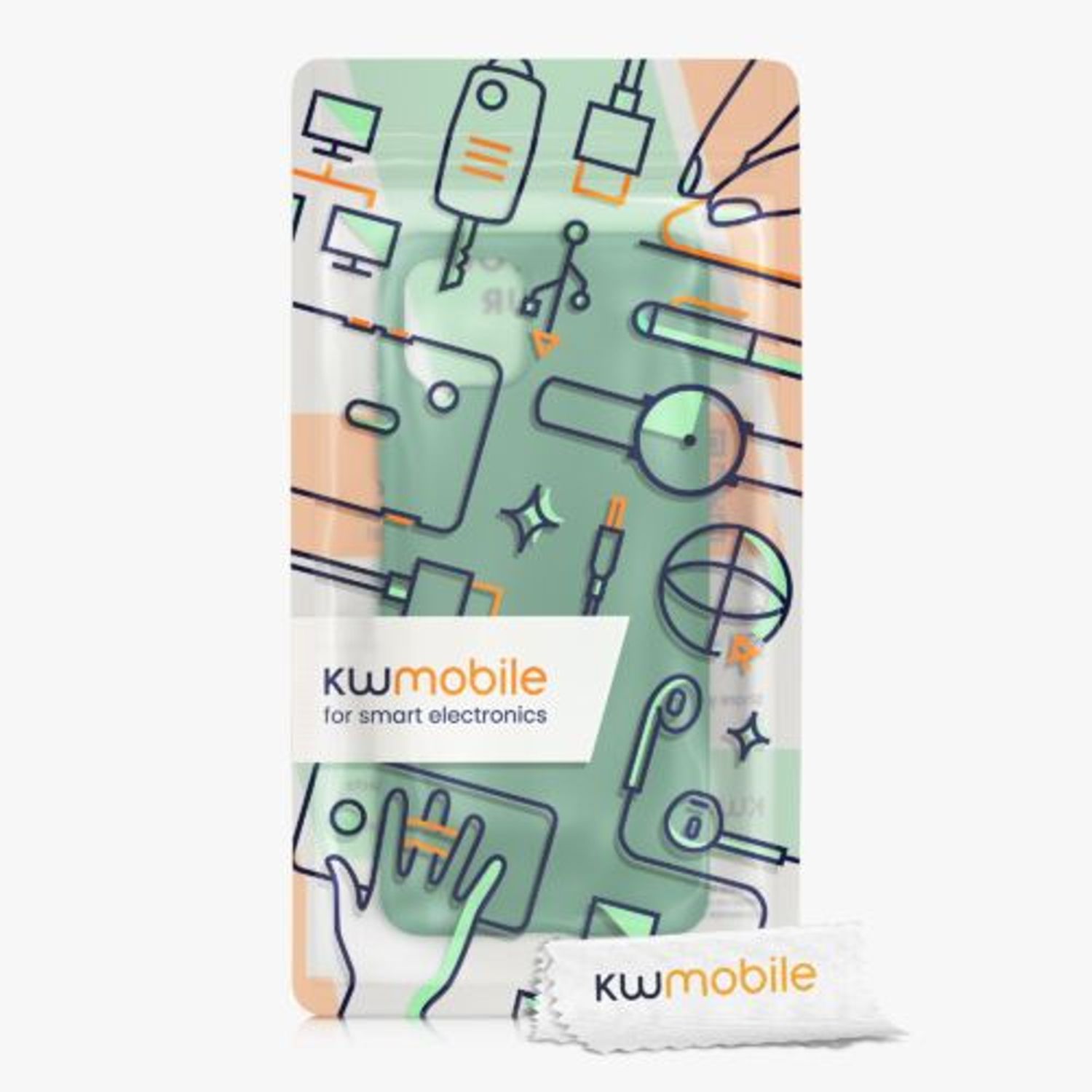Husa Kwmobile pentru Samsung Galaxy A22, Silicon, Verde, 55493.227 fotografia produsului View 3 L