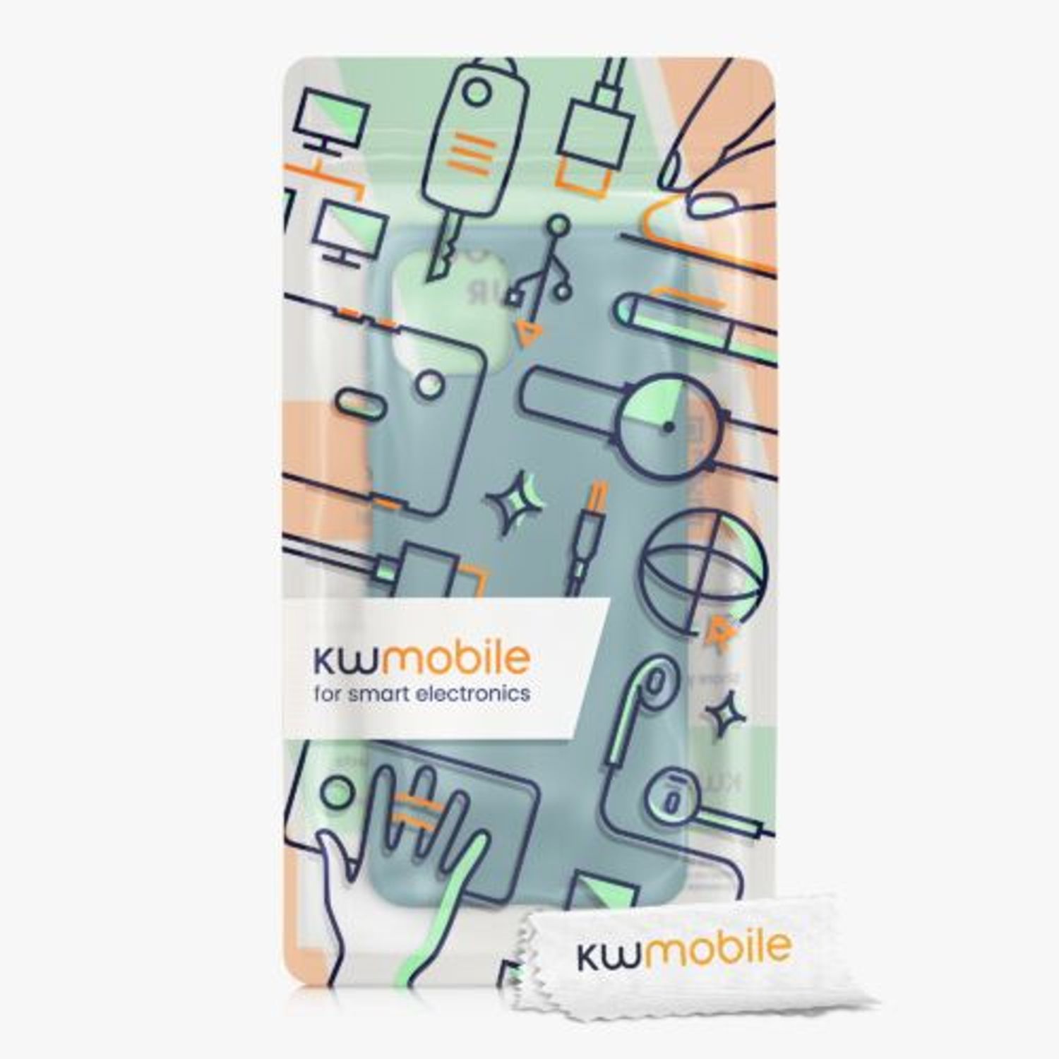 Husa Kwmobile pentru Samsung Galaxy A22, Silicon, Verde, 55493.207 fotografia produsului View 6 L