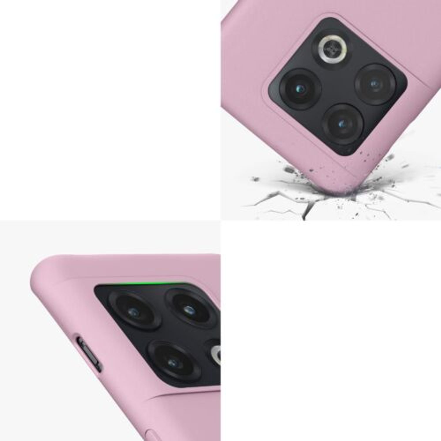 Husa Kwmobile pentru OnePlus 10 Pro, Silicon, Roz, 57245.52 fotografia produsului View 8 L
