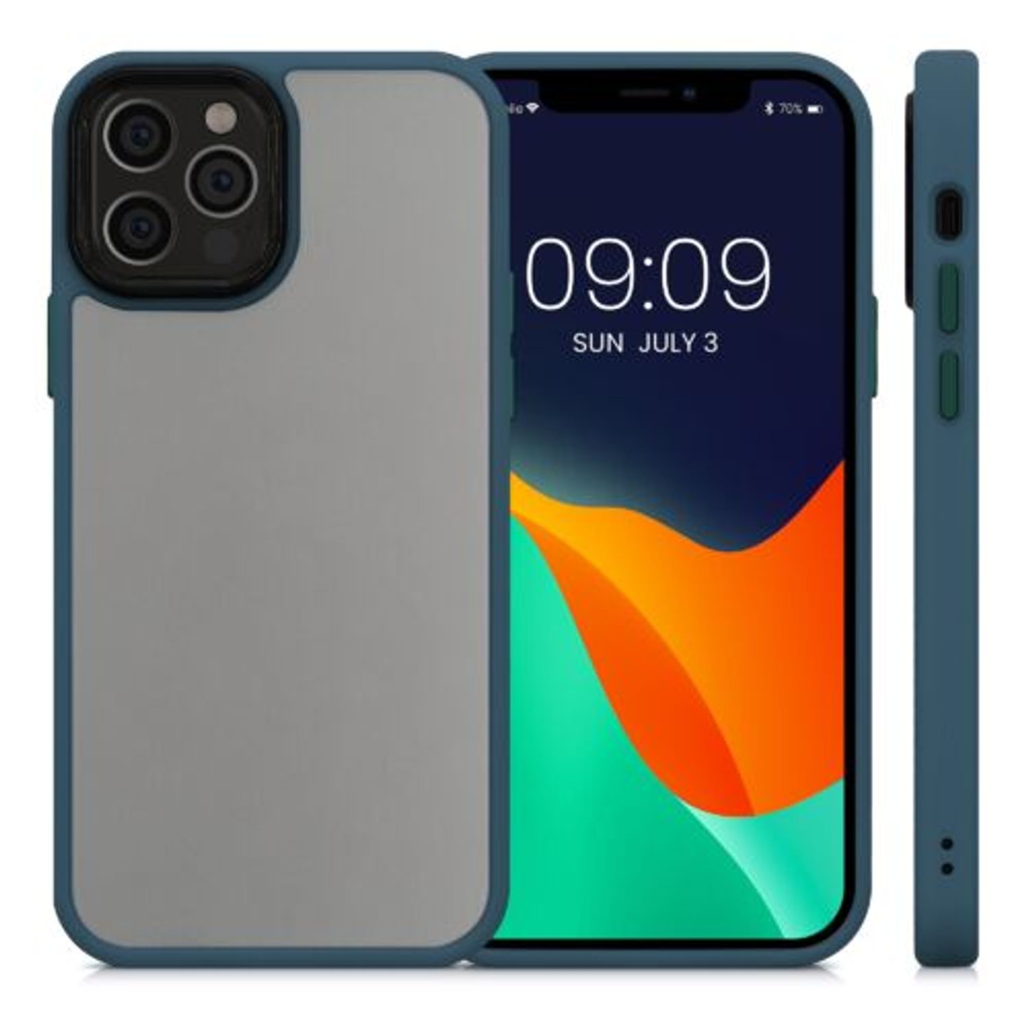 Husa Kwmobile pentru Apple iPhone 12/iPhone 12 Pro, Silicon, Verde/Transparent, 57458.80 fotografia produsului