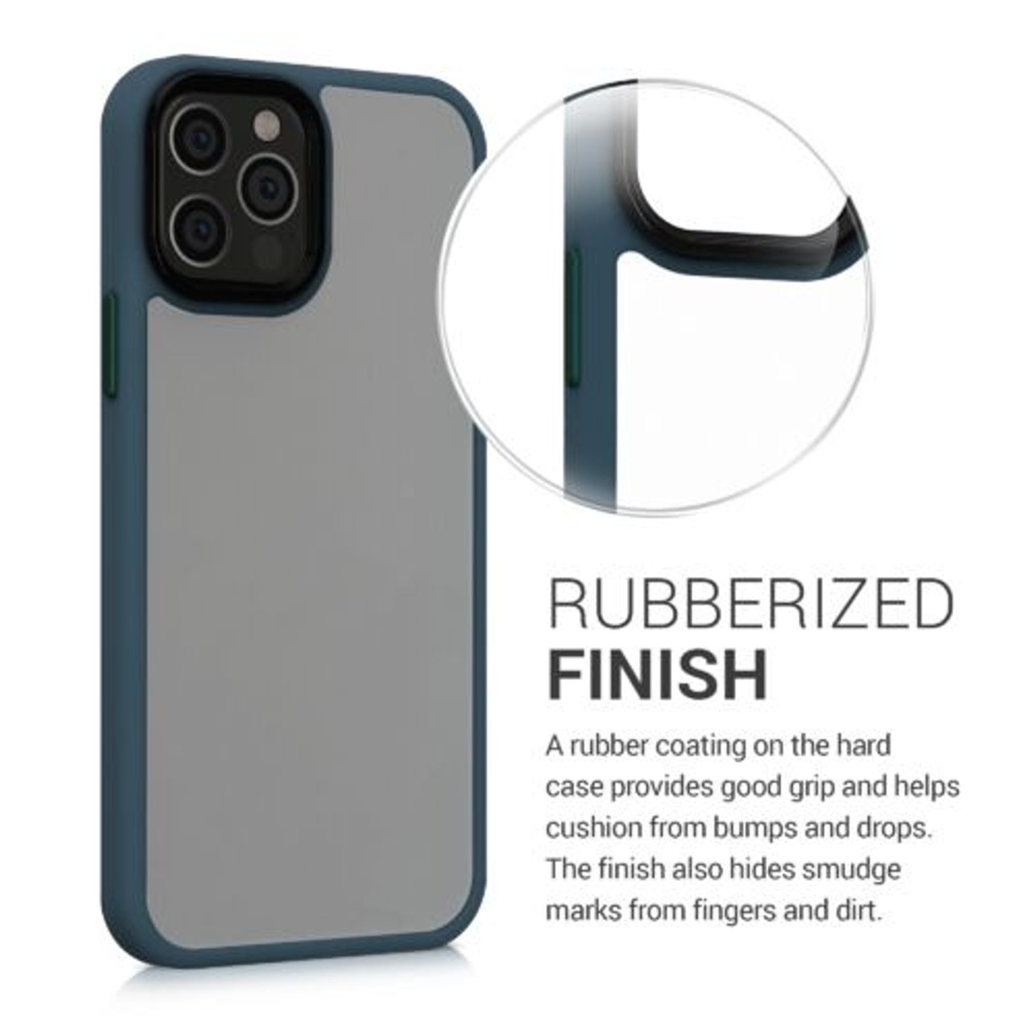 Husa Kwmobile pentru Apple iPhone 12/iPhone 12 Pro, Silicon, Verde/Transparent, 57458.80 fotografia produsului View 3 L