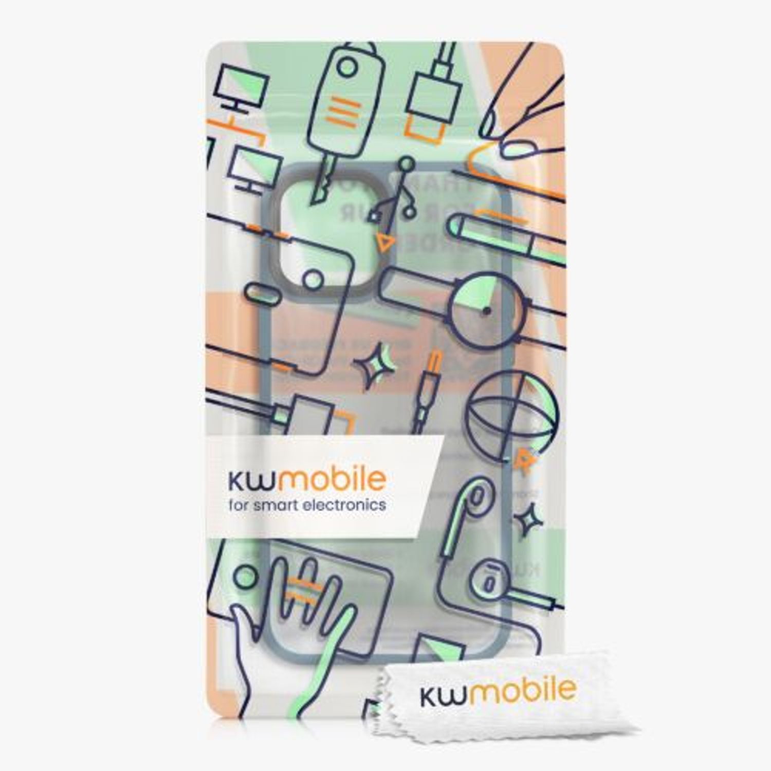 Husa Kwmobile pentru Apple iPhone 12/iPhone 12 Pro, Silicon, Verde/Transparent, 57458.80 fotografia produsului View 6 L