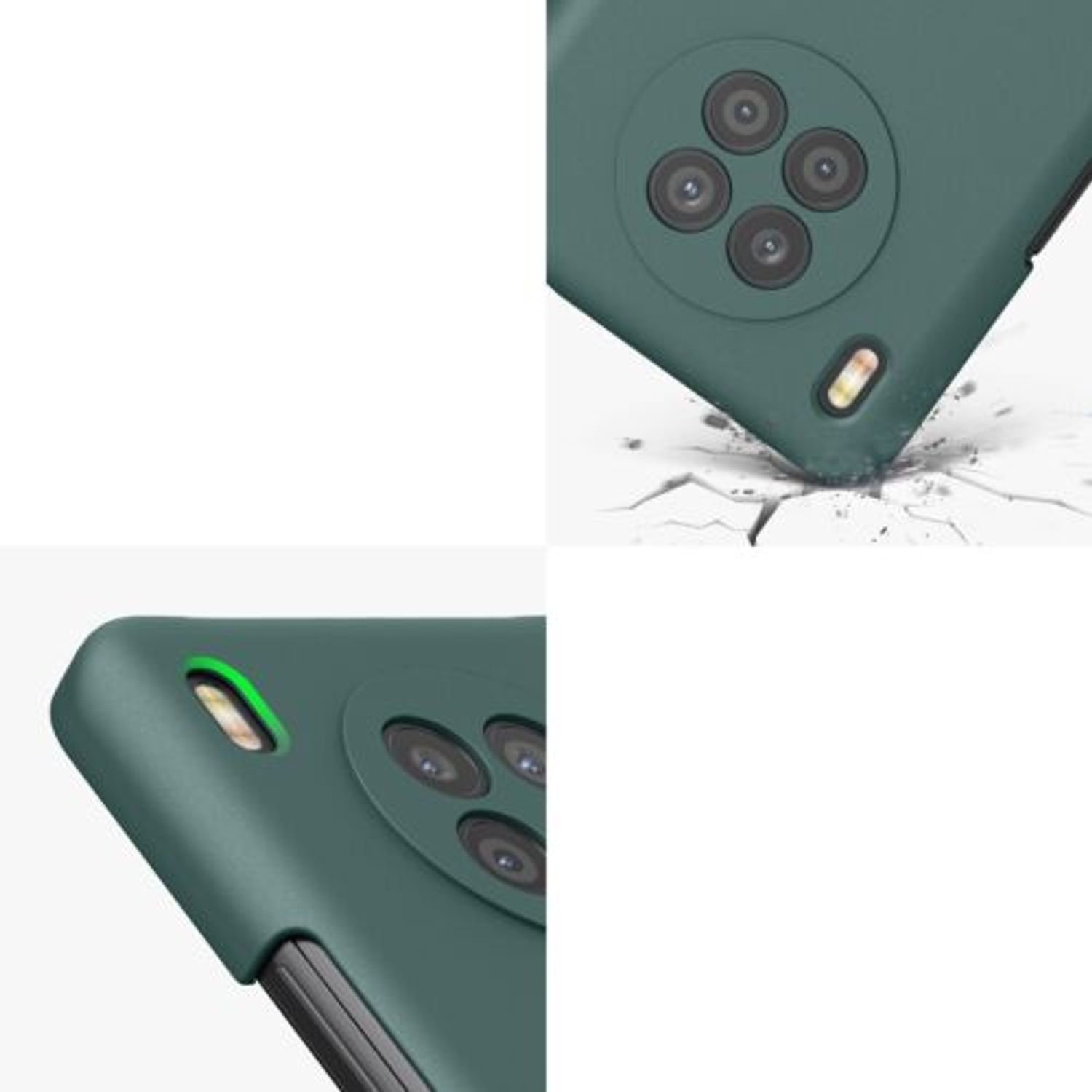 Husa Kwmobile pentru Honor 50 Lite, Silicon, Verde, 56633.169 fotografia produsului View 8 L