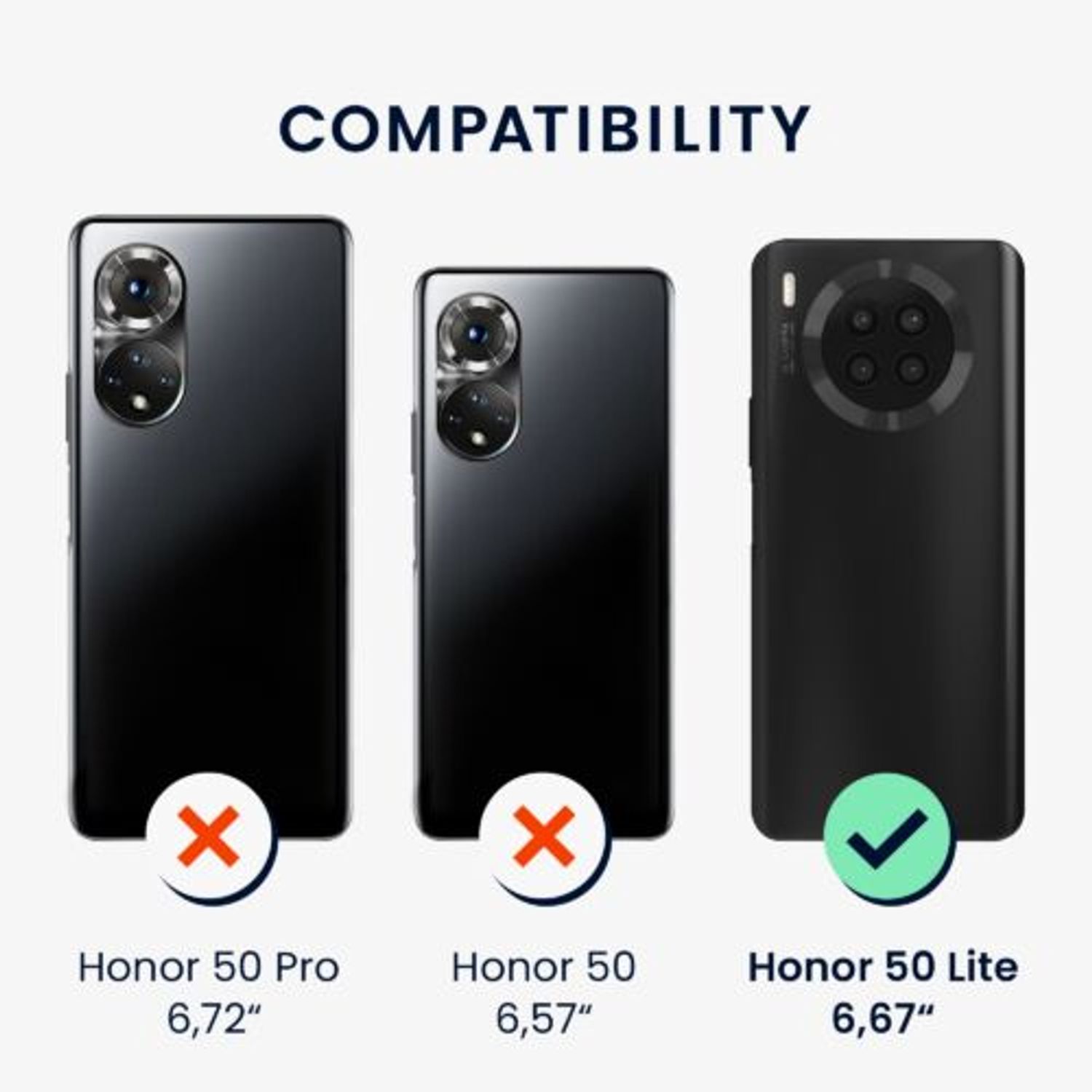 Husa Kwmobile pentru Honor 50 Lite, Silicon, Multicolor, 57481.01 fotografia produsului View 4 L