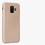 Husa Kwmobile pentru Samsung Galaxy A6 (2018), Silicon, Auriu, 46374.66 fotografia produsului View 7 S