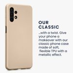 Husa Kwmobile pentru Samsung Galaxy A32 5G, Silicon, Auriu, 54329.66 fotografia produsului View 3 S