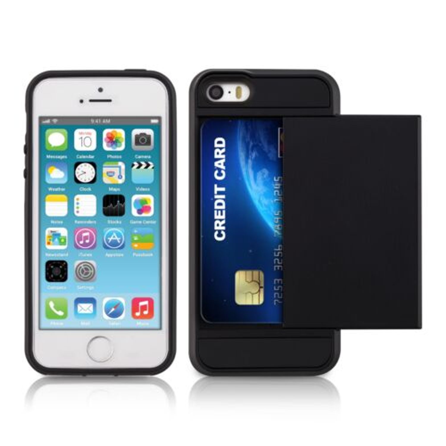 Husa pentru Apple iPhone 5/iPhone 5s/iPhone SE, Policarbonat, Negru, 34358.01 fotografia produsului View 2 L