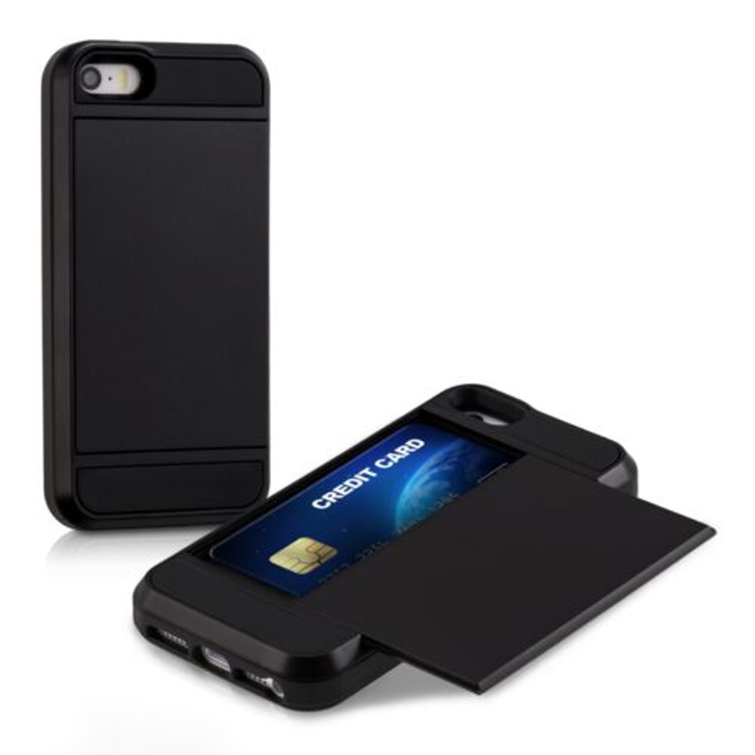 Husa pentru Apple iPhone 5/iPhone 5s/iPhone SE, Policarbonat, Negru, 34358.01 fotografia produsului