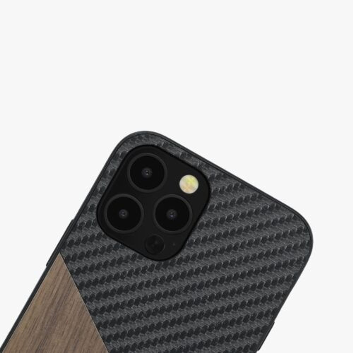 Husa Kwmobile pentru Apple iPhone 12/iPhone 12 Pro, Lemn, Maro/Negru, 57501.01 fotografia produsului View 7 L