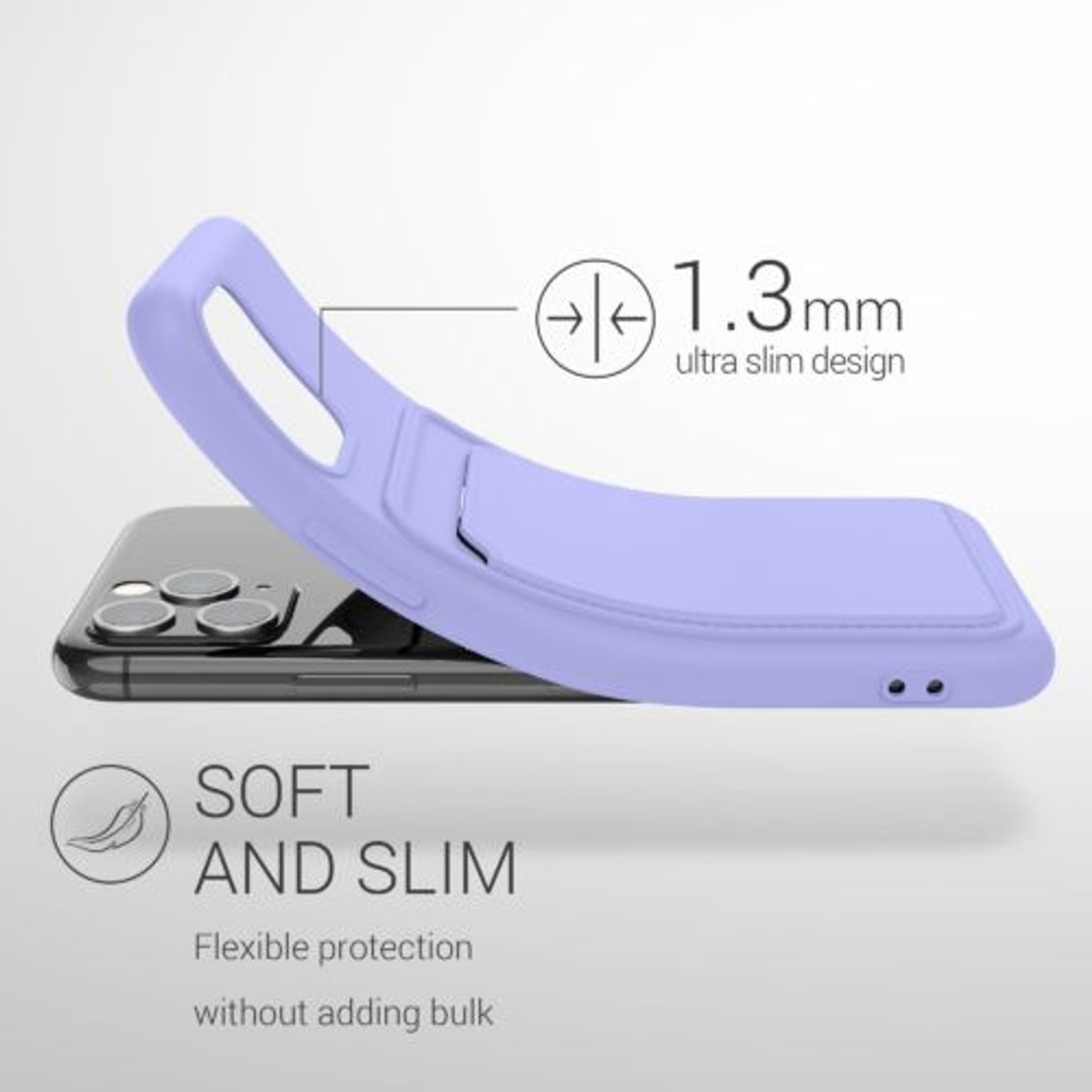 Husa Kwmobile pentru Apple iPhone 11 Pro, Silicon, Albastru, 55115.108 fotografia produsului View 2 L
