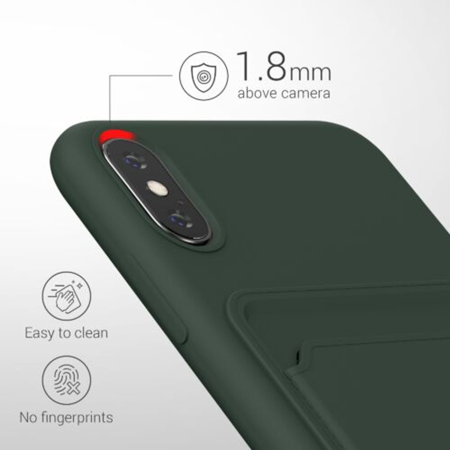 Husa Kwmobile pentru Apple iPhone XS, Silicon, Verde, 55120.80 fotografia produsului View 3 L