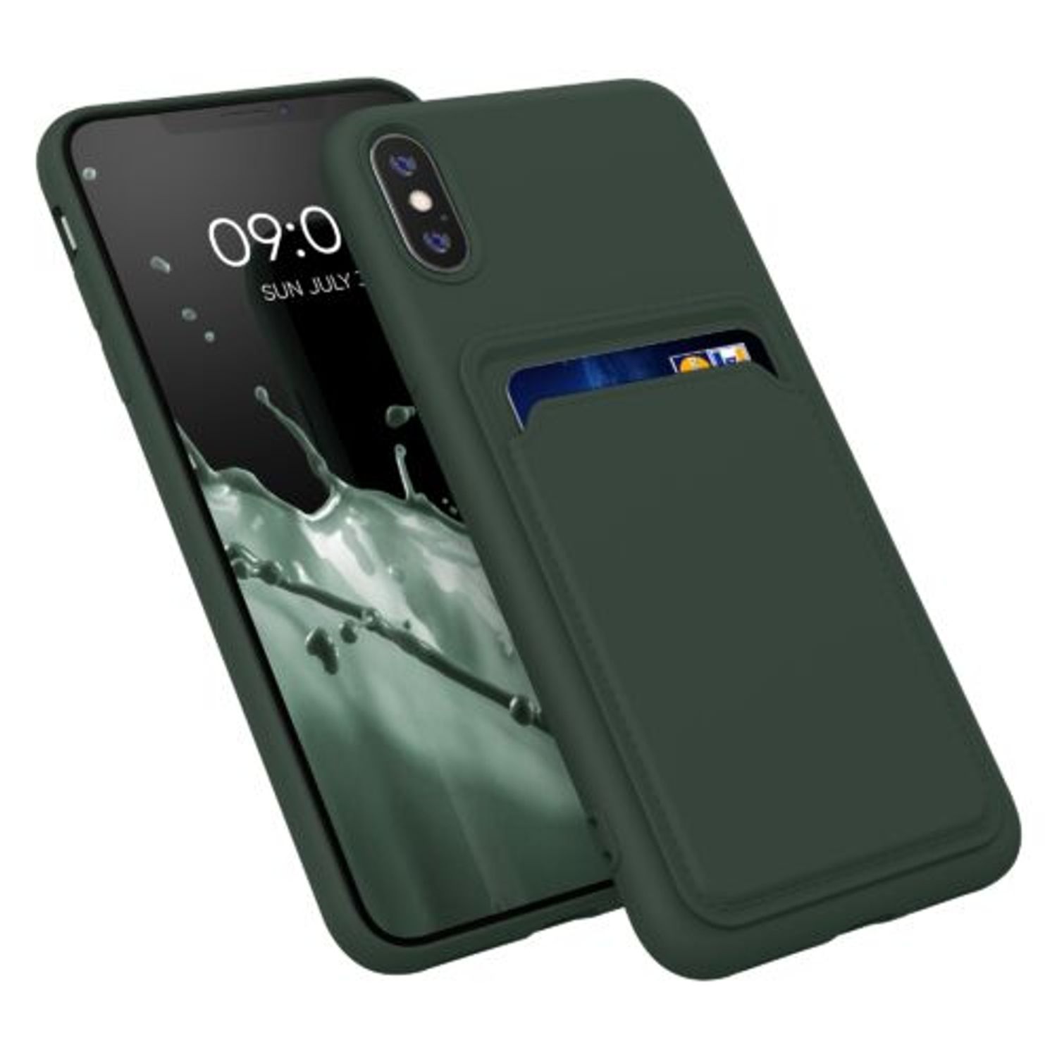 Husa Kwmobile pentru Apple iPhone XS, Silicon, Verde, 55120.80 fotografia produsului