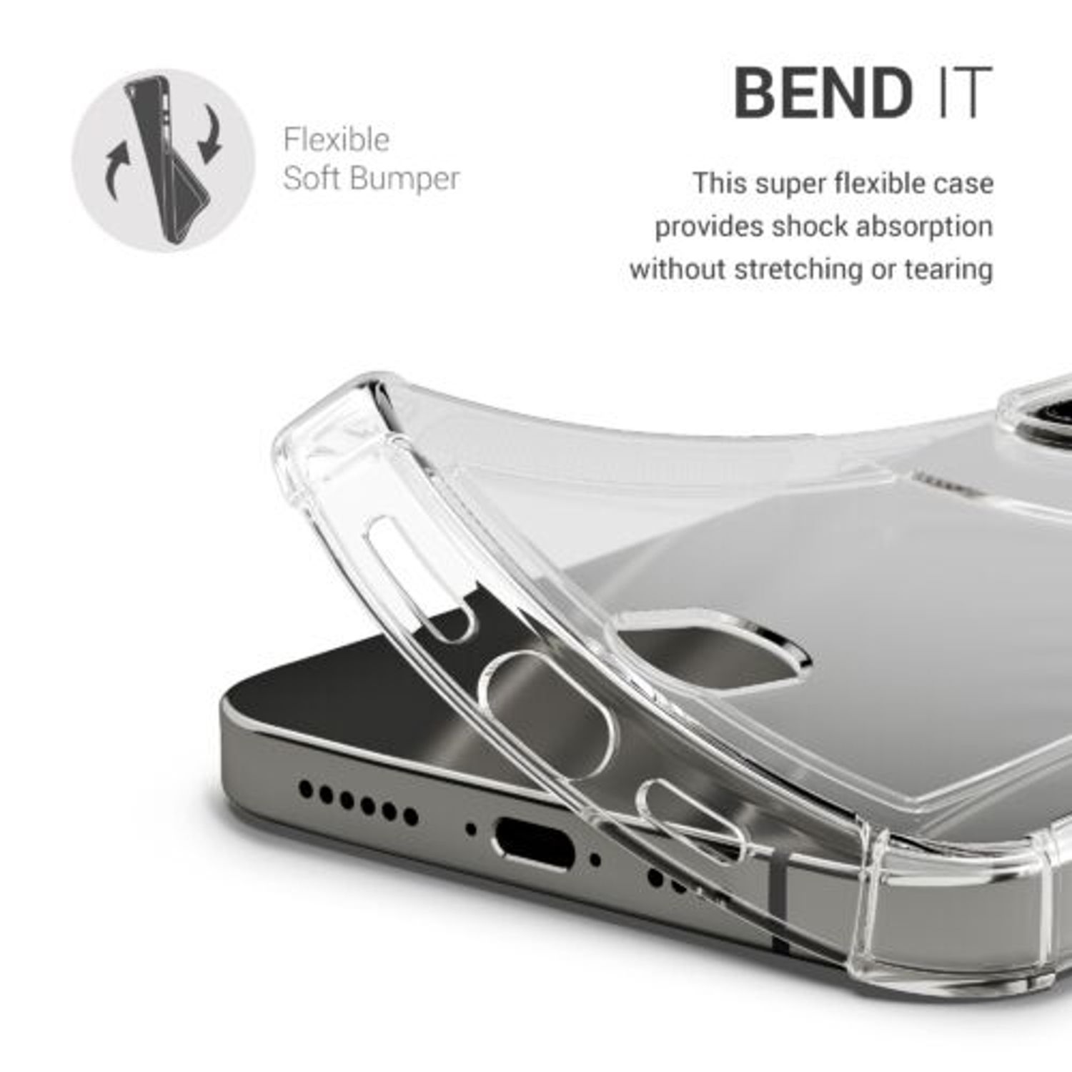 Husa Kwmobile pentru Apple iPhone 13 Pro Max, Silicon, Transparent, 57525.03 fotografia produsului View 3 L