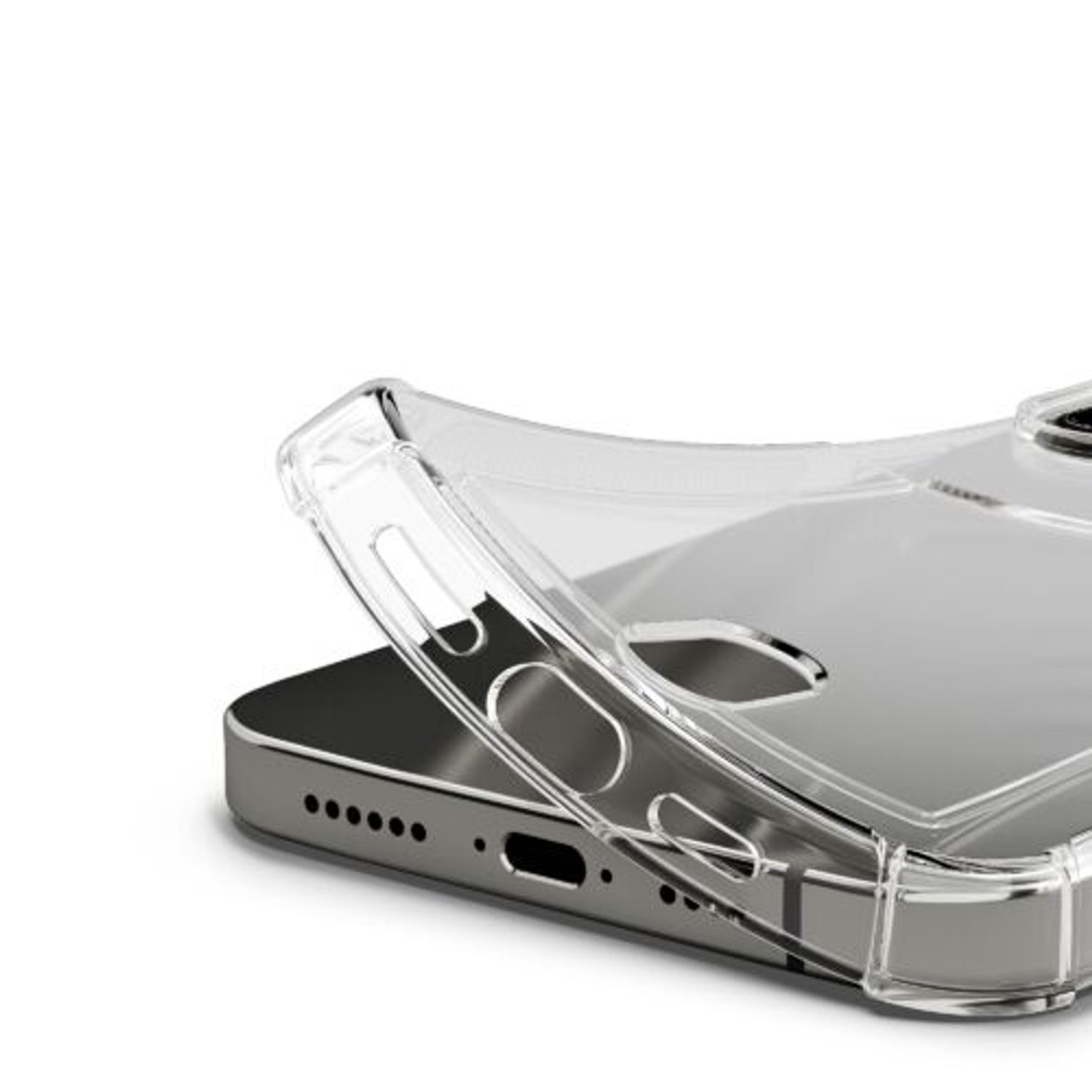 Husa Kwmobile pentru Apple iPhone 13 Pro Max, Silicon, Transparent, 57525.03 fotografia produsului View 7 L