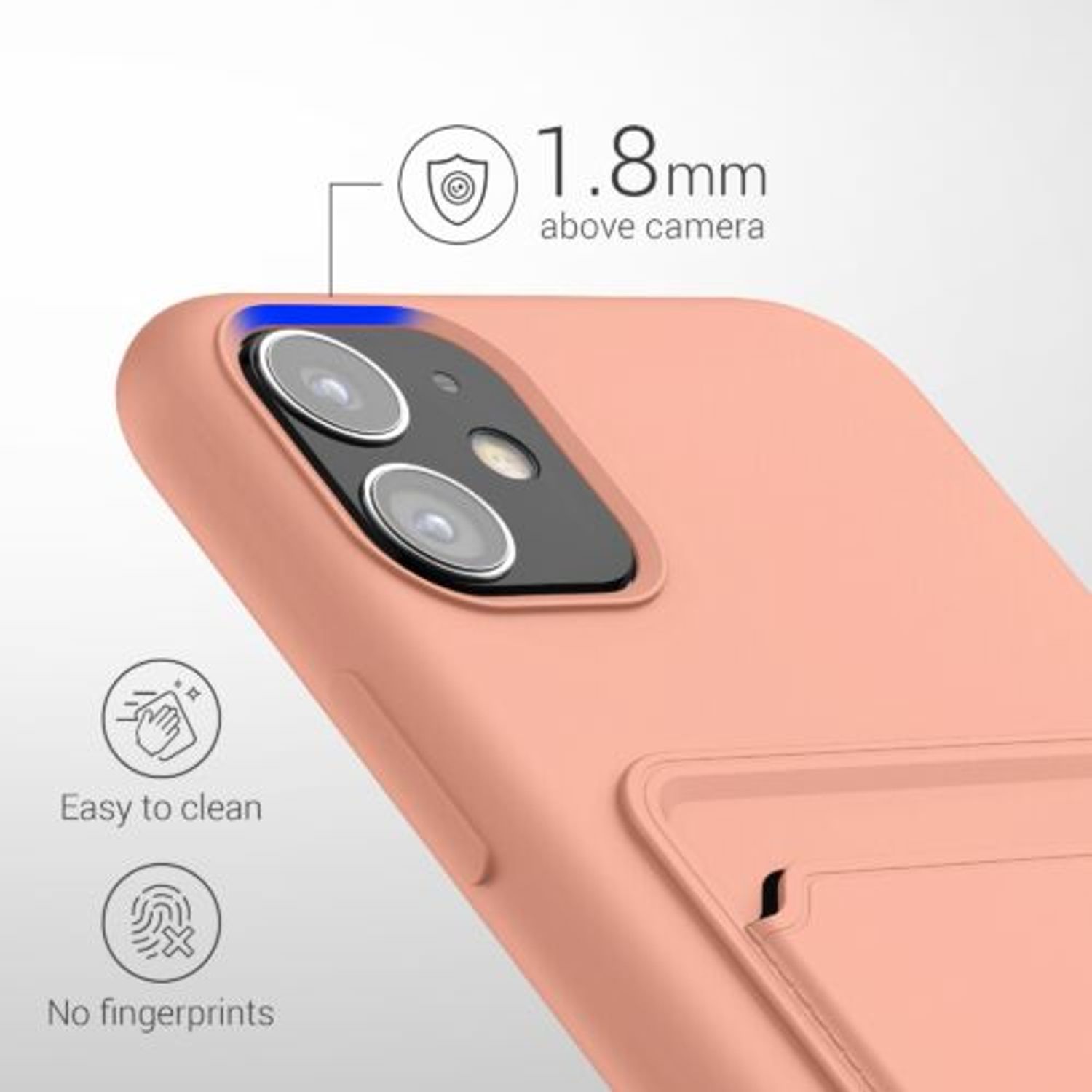 Husa Kwmobile pentru Apple iPhone 11, Silicon, Roz, 55114.199 fotografia produsului View 3 L