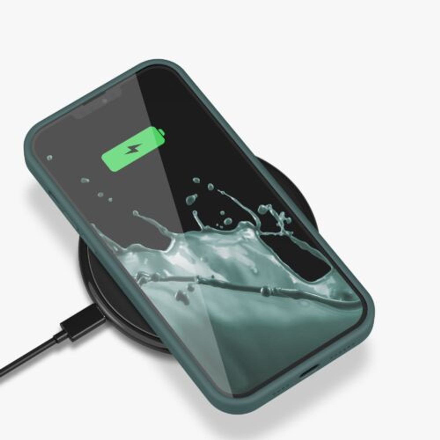 Husa Kwmobile pentru Apple iPhone 13 Pro Max, Silicon, Verde, 55881.171 fotografia produsului View 3 L