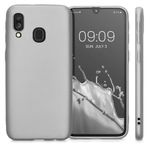 Husa Kwmobile pentru Samsung Galaxy A40, Silicon, Gri, 48546.67 fotografia produsului
