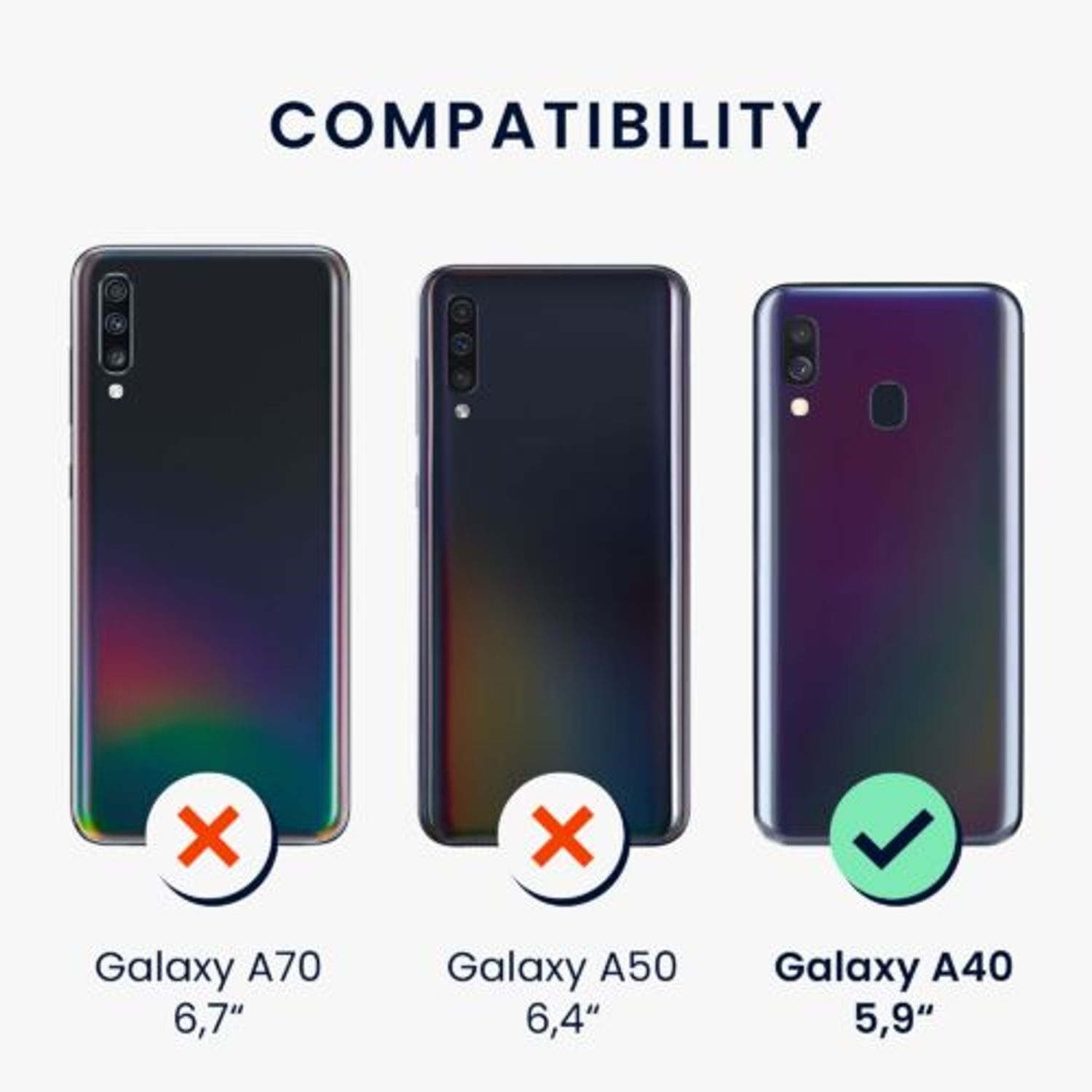 Husa Kwmobile pentru Samsung Galaxy A40, Silicon, Gri, 48546.67 fotografia produsului View 5 L