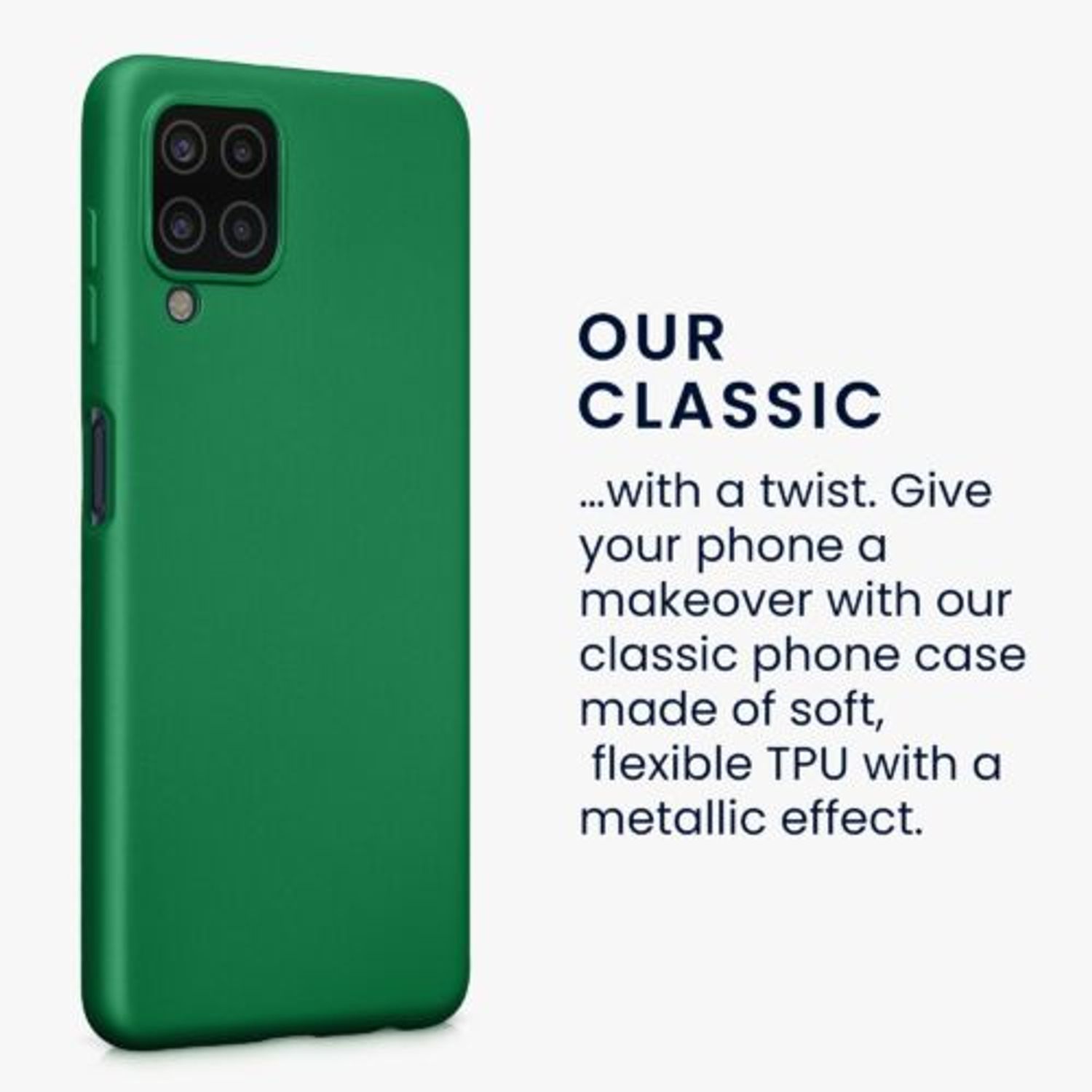 Husa Kwmobile pentru Samsung Galaxy M22, Silicon, Verde, 56278.170 fotografia produsului View 4 L
