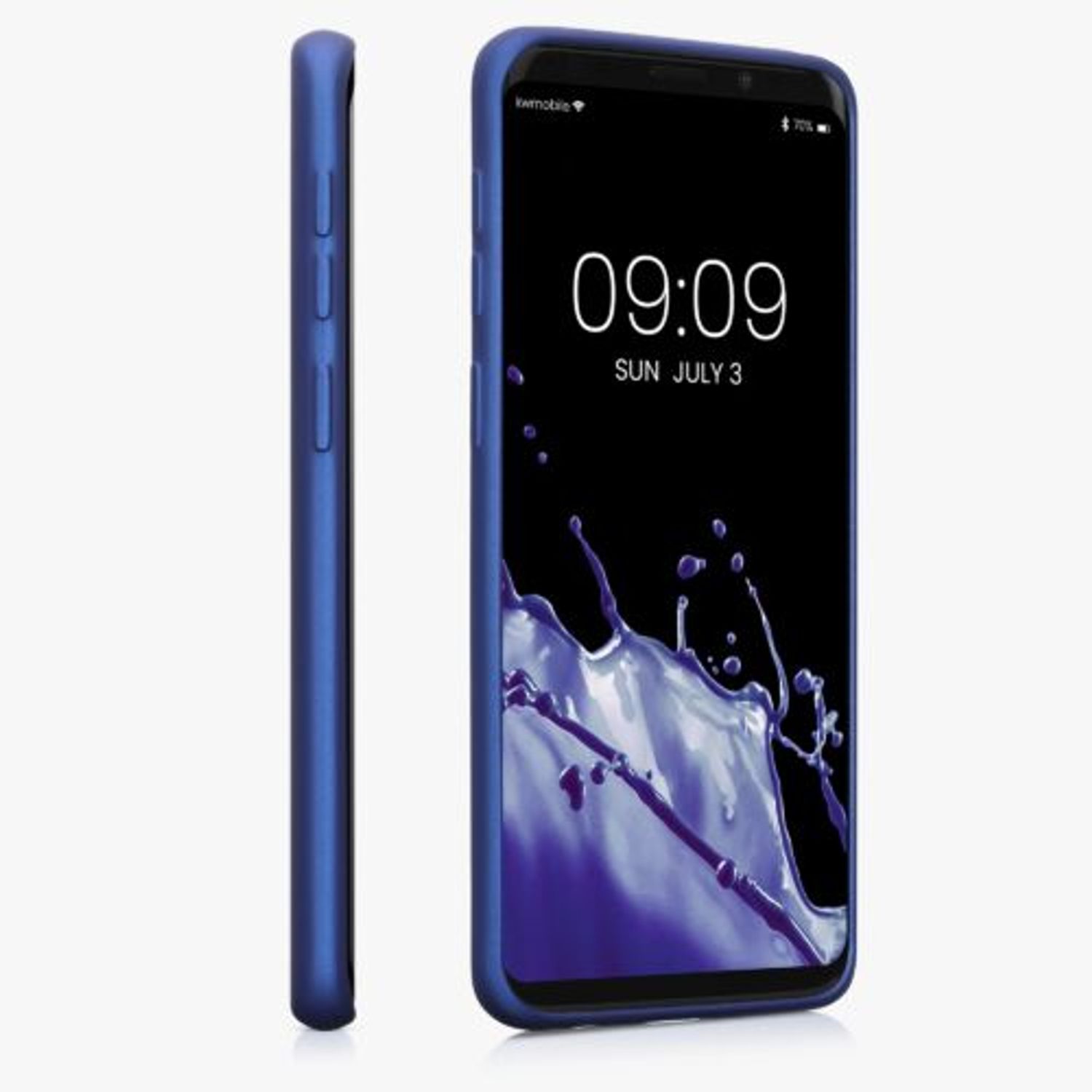 Husa Kwmobile pentru Samsung Galaxy S9, Silicon, Albastru, 44582.64 fotografia produsului View 4 L