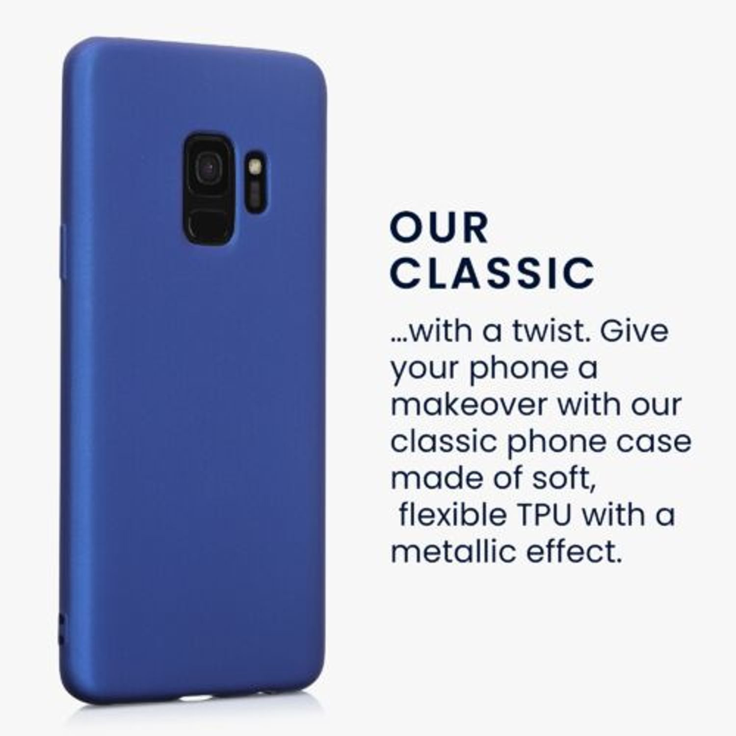 Husa Kwmobile pentru Samsung Galaxy S9, Silicon, Albastru, 44582.64 fotografia produsului View 3 L
